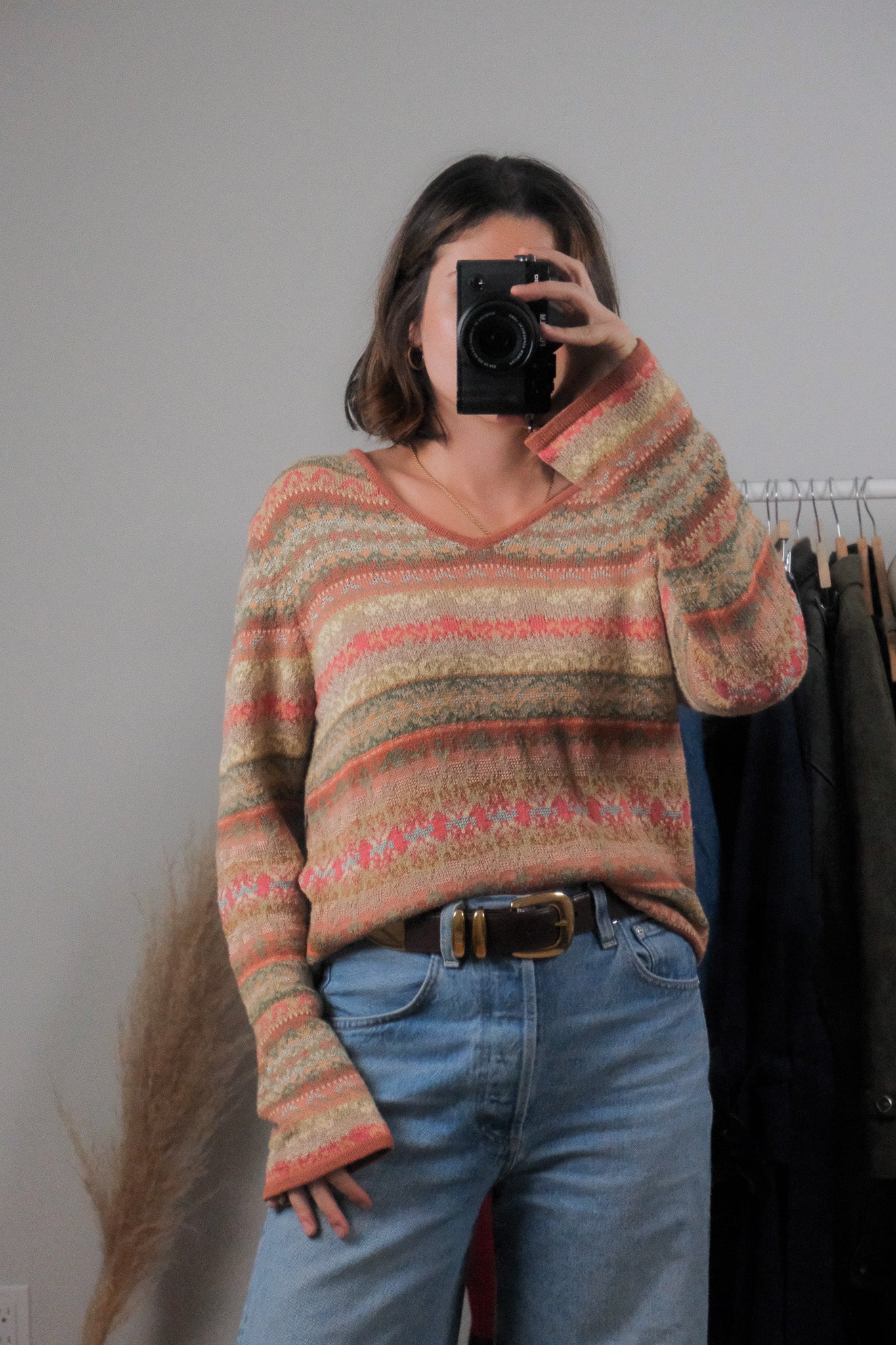 Vintage x Patterned Knit (S/M)