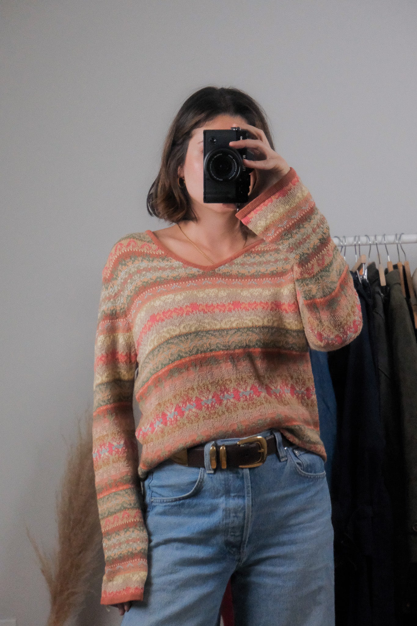 Vintage x Patterned Knit (S/M)