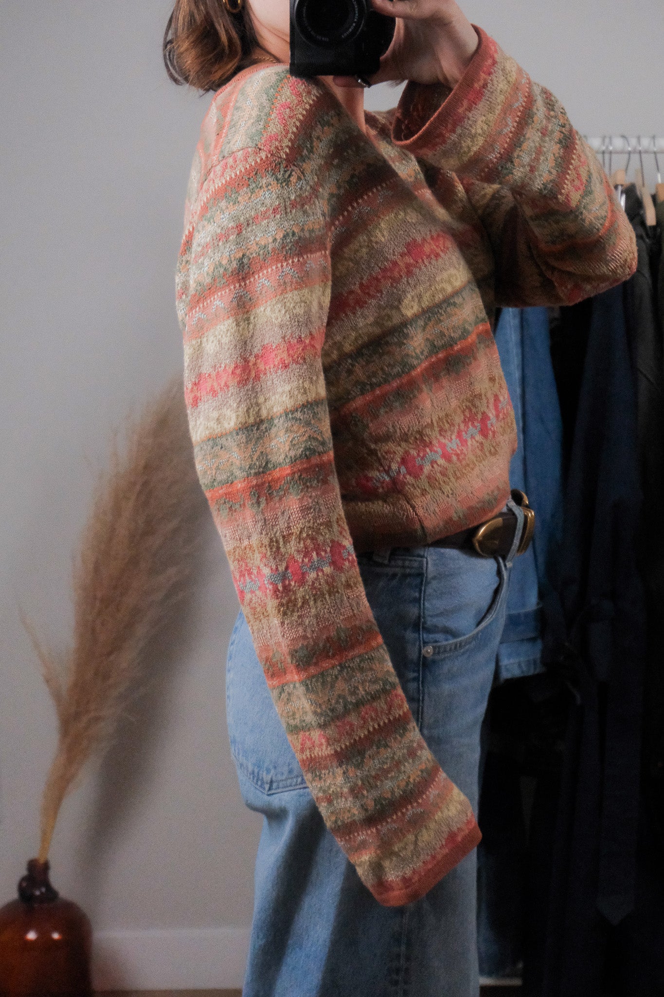 Vintage x Patterned Knit (S/M)