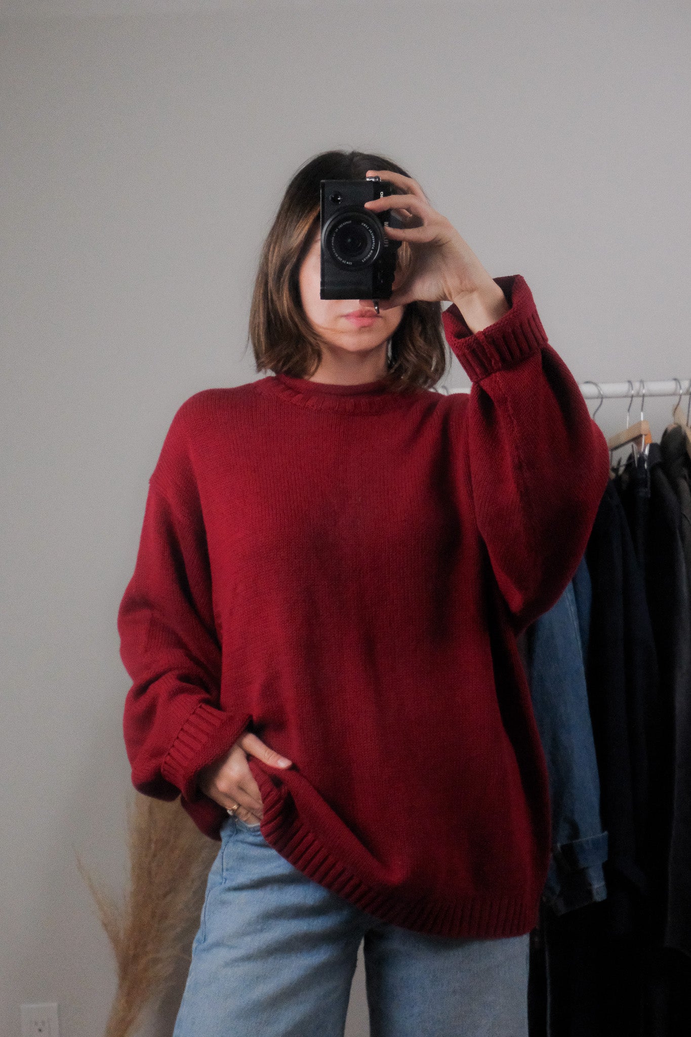 Vintage x Cotton Rolled Neck Chunky Knit (L/XL)