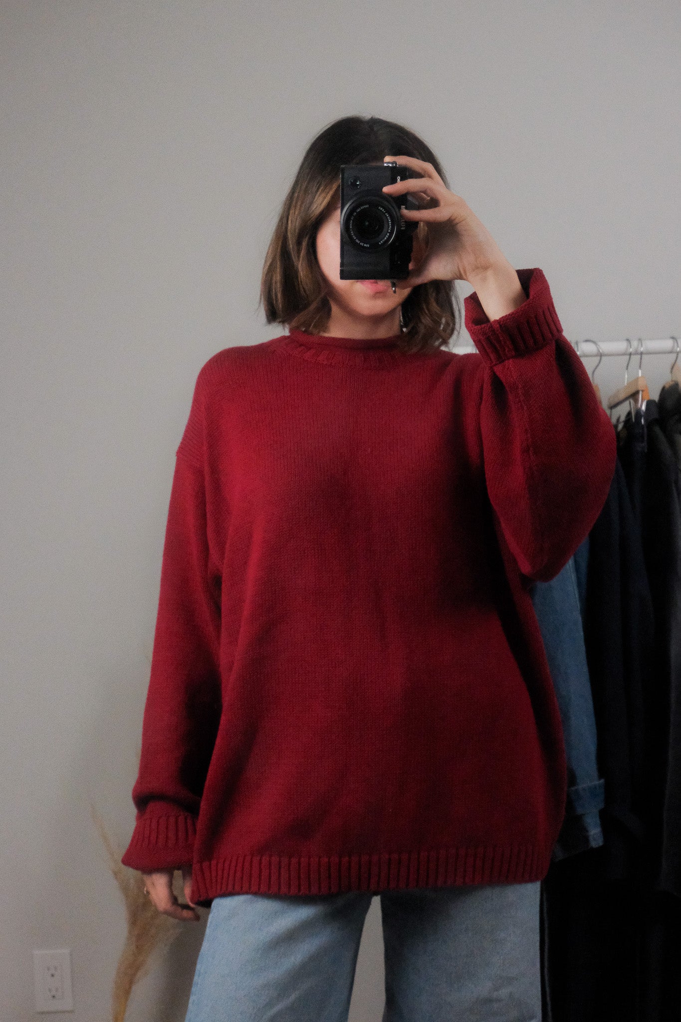 Vintage x Cotton Rolled Neck Chunky Knit (L/XL)