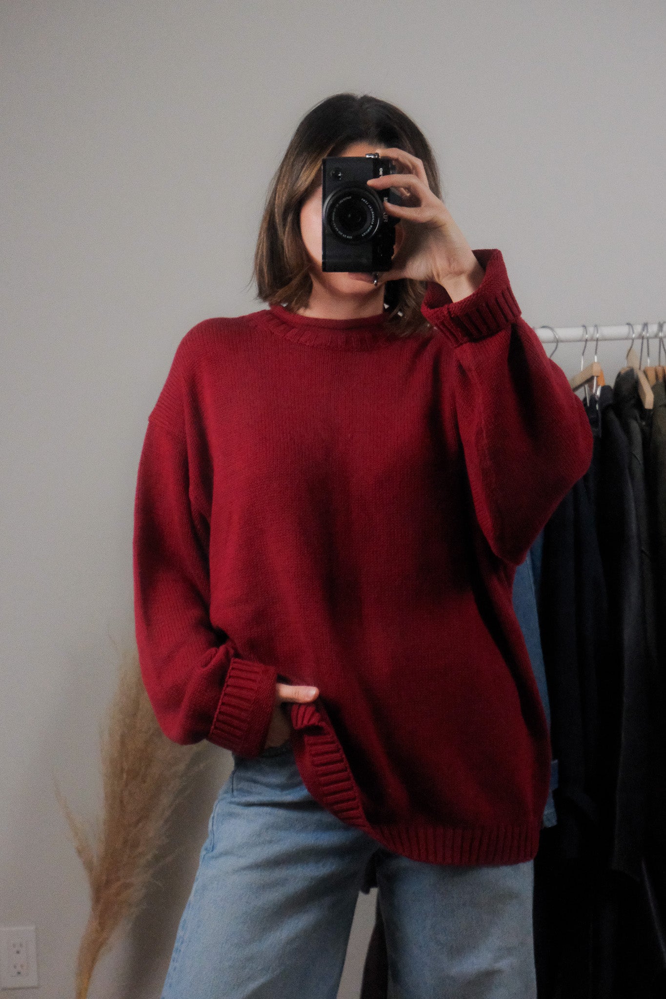 Vintage x Cotton Rolled Neck Chunky Knit (L/XL)