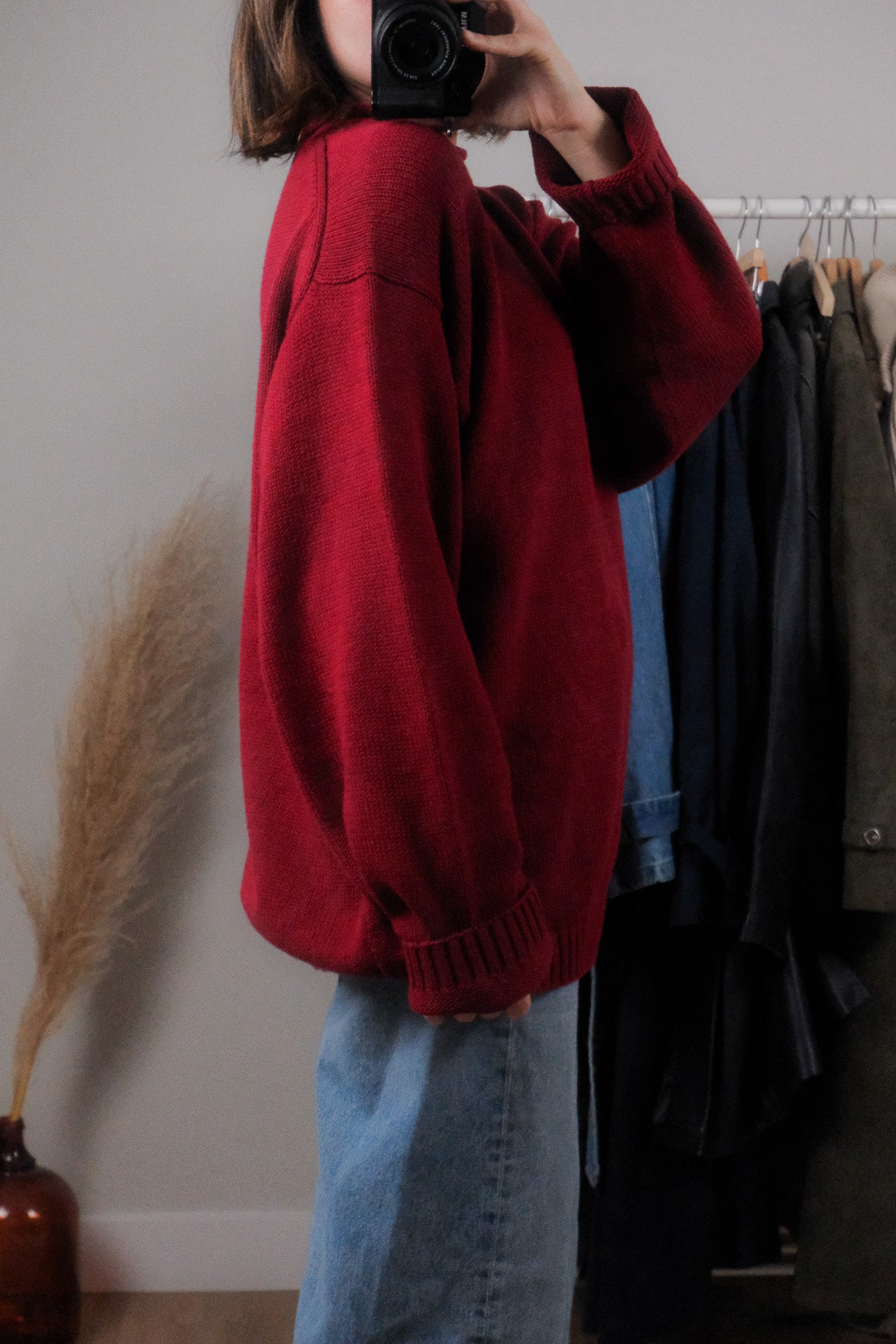 Vintage x Cotton Rolled Neck Chunky Knit (L/XL)