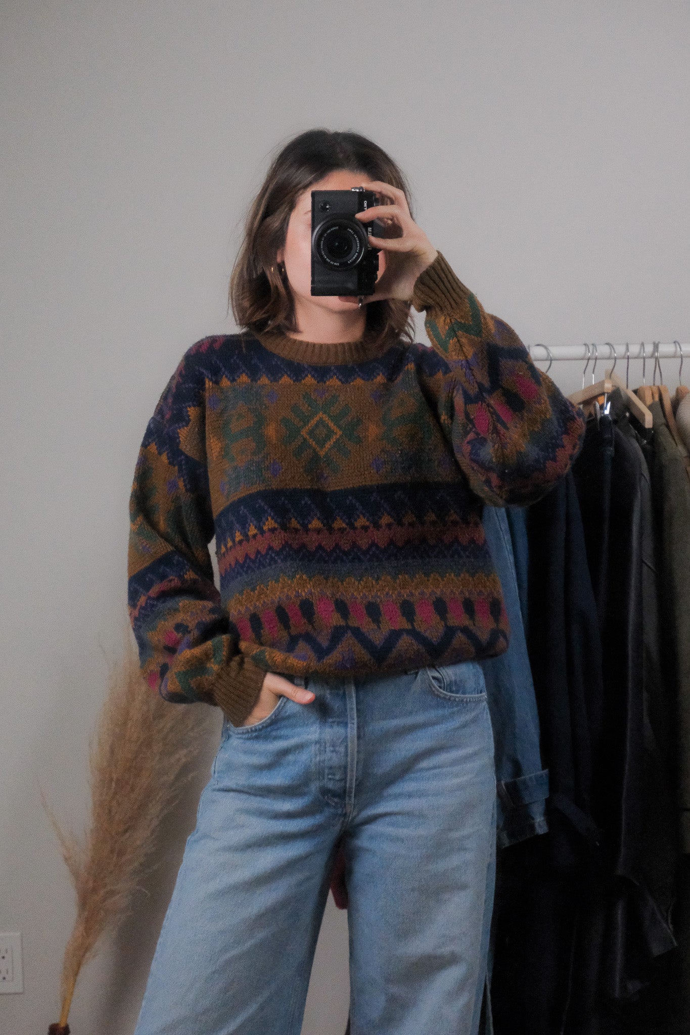 Made in Korea x Vintage x Patterned Knit (S)