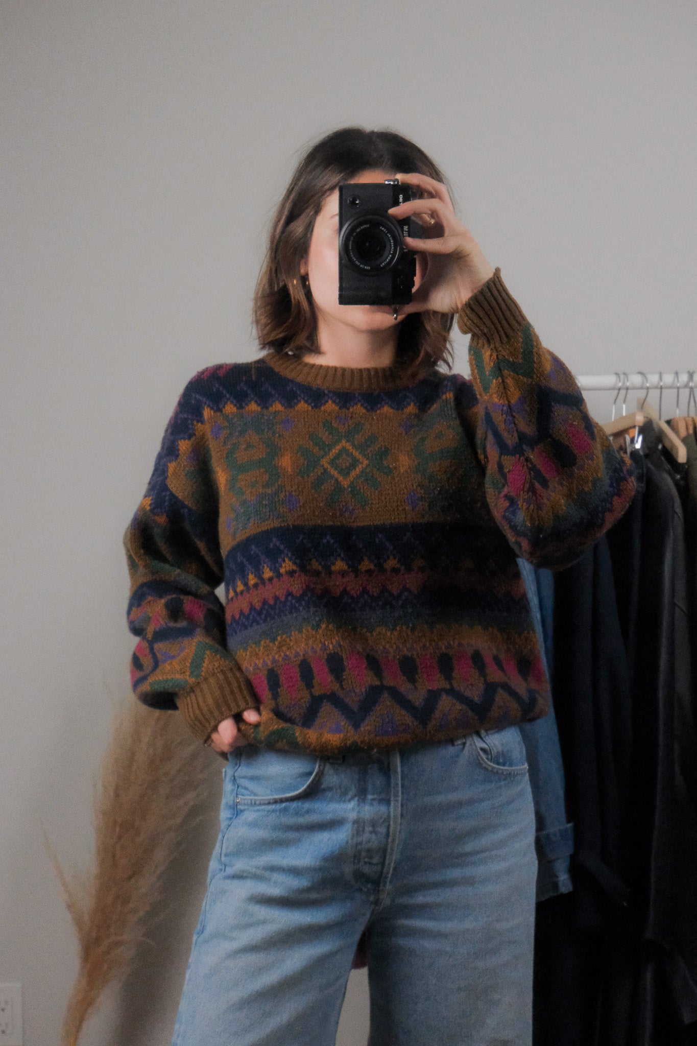 Made in Korea x Vintage x Patterned Knit (S)