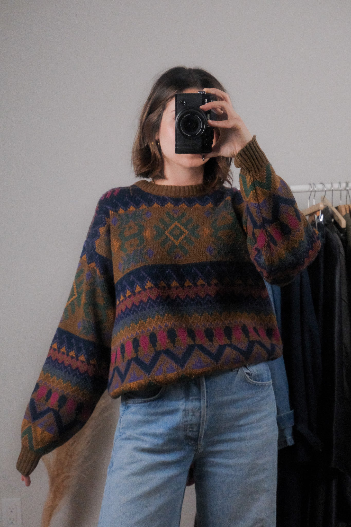 Made in Korea x Vintage x Patterned Knit (S)