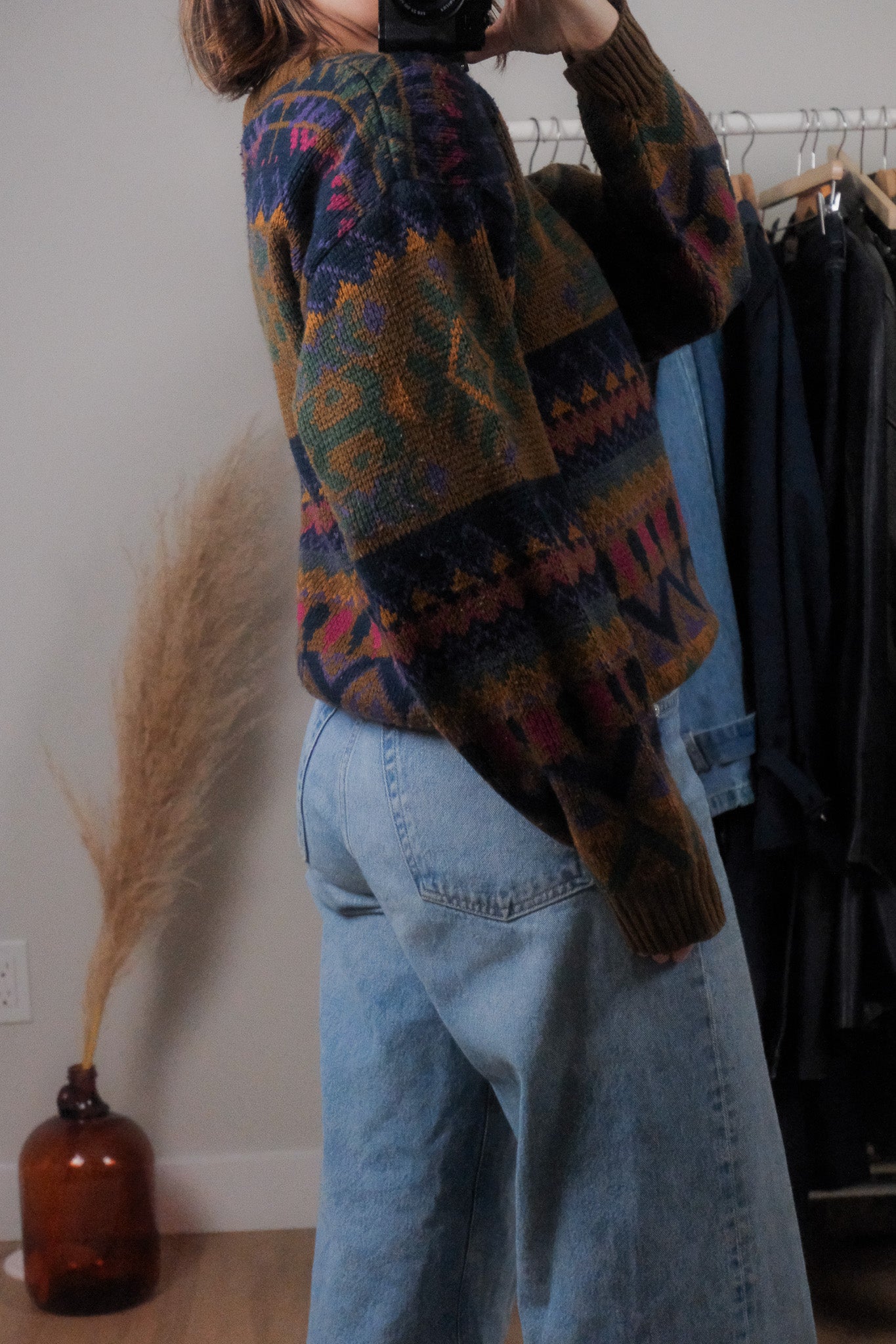 Made in Korea x Vintage x Patterned Knit (S)