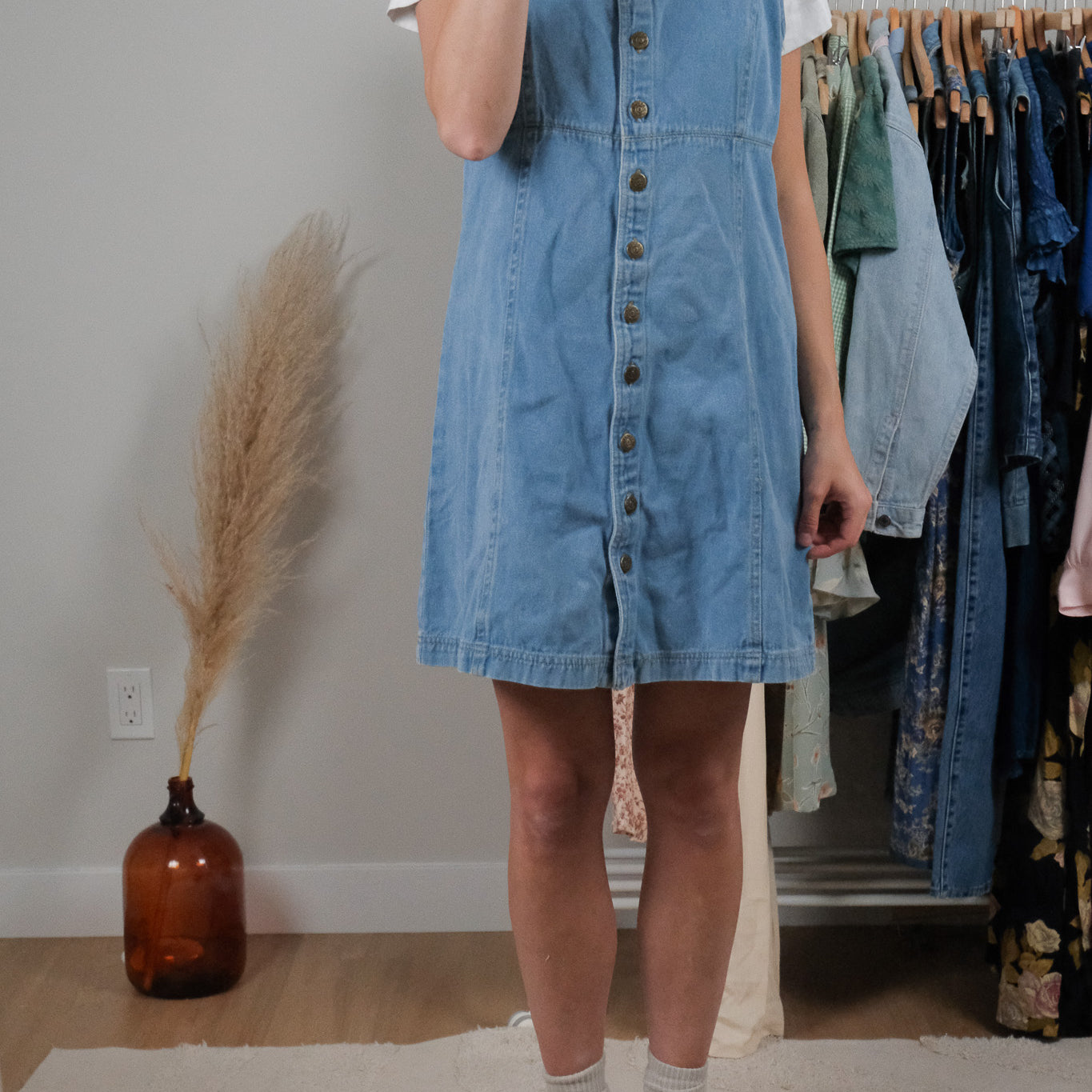 Vintage x Denim Button Dress (4/6)