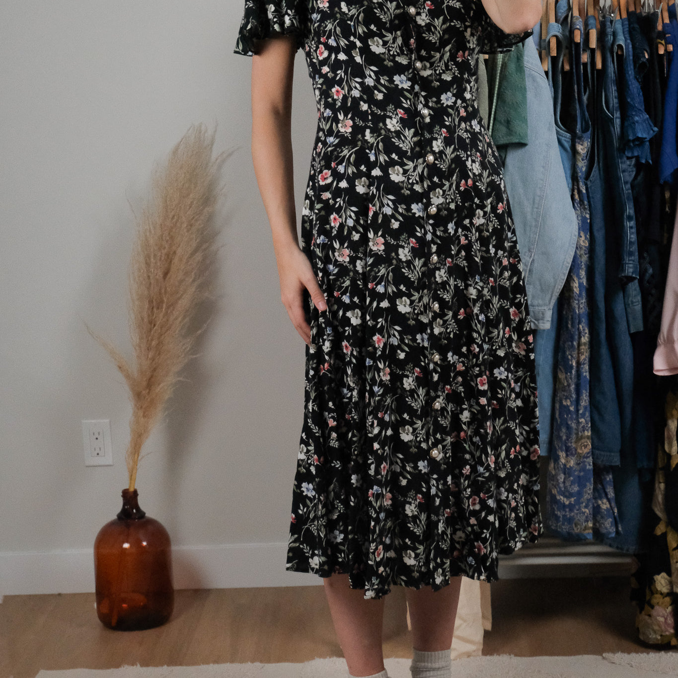 Made in Canada x Vintage x Floral Maxi Dress (S)