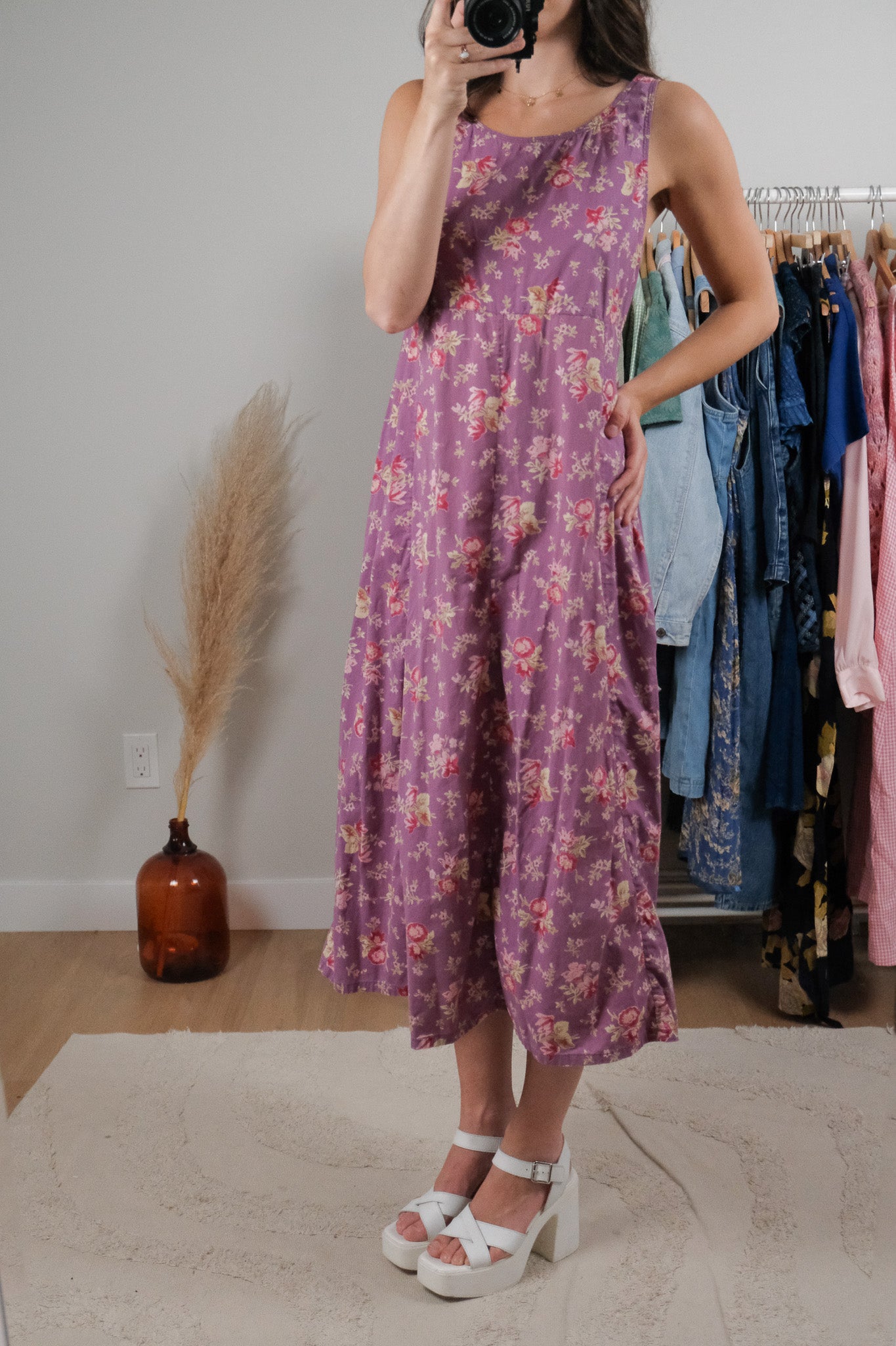 April Cornell x Vintage x Floral Midi Dress (M)