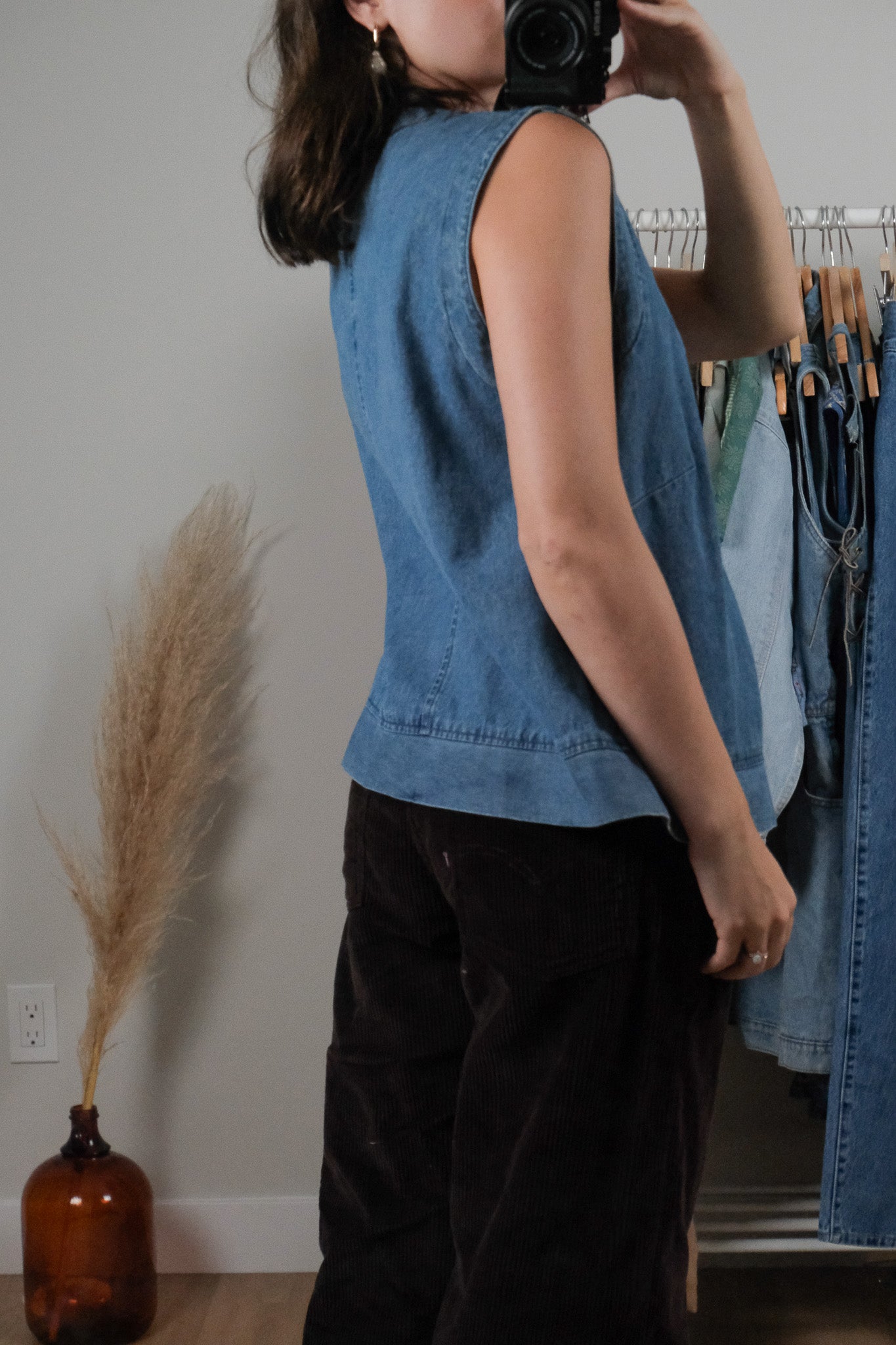 Vintage x Denim Embroidered Vest (M)