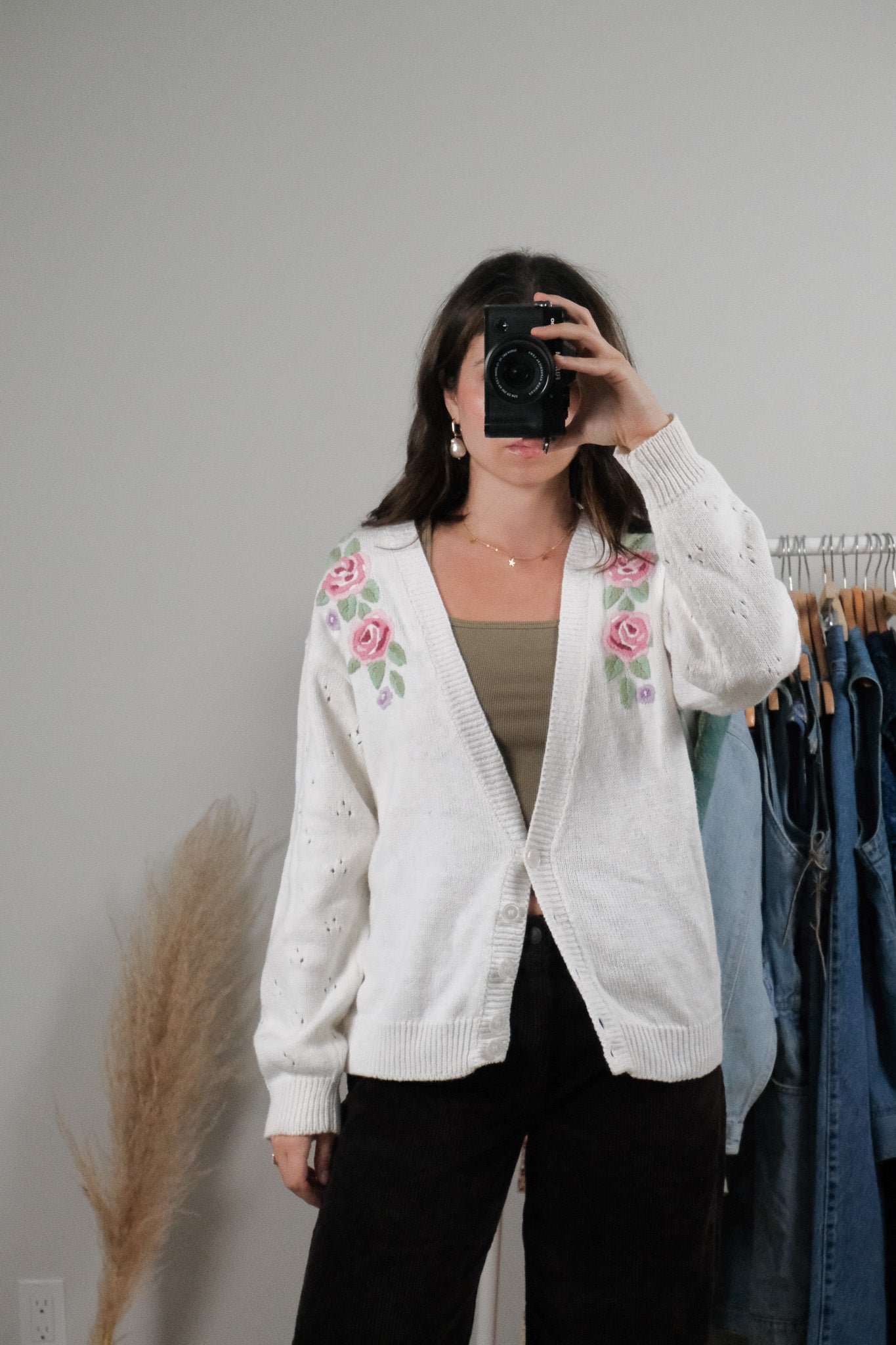 Vintage x Embroidered Cardigan (M)