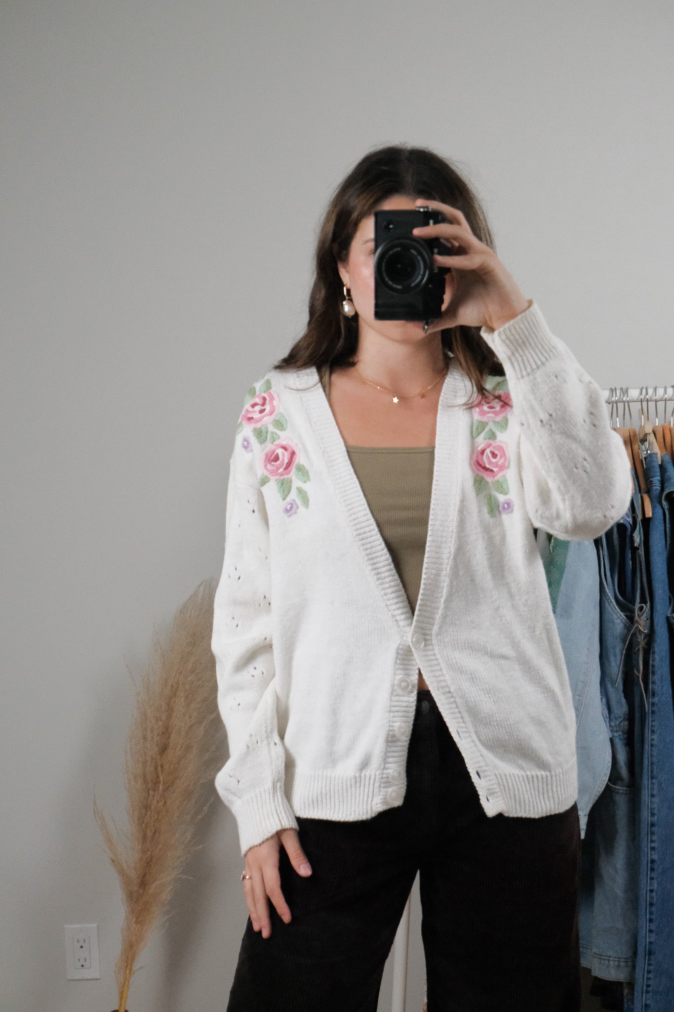 Vintage x Embroidered Cardigan (M)