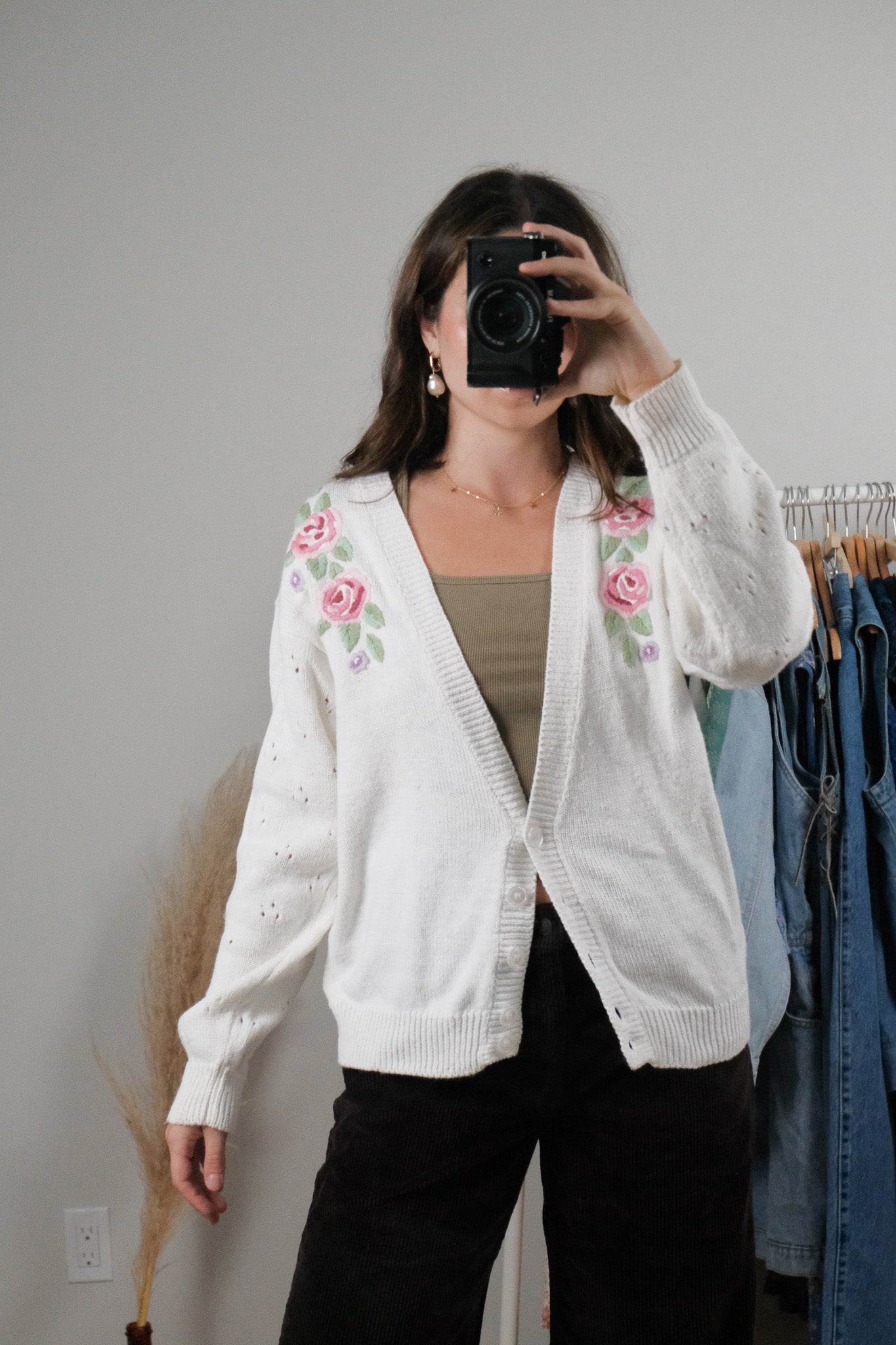 Vintage x Embroidered Cardigan (M)