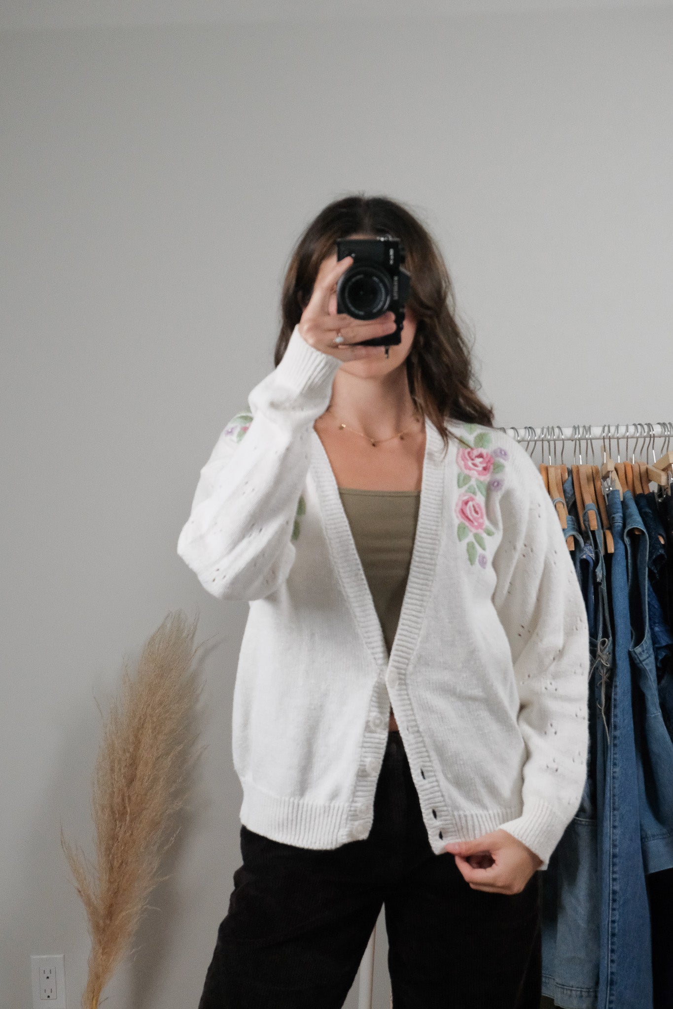 Vintage x Embroidered Cardigan (M)