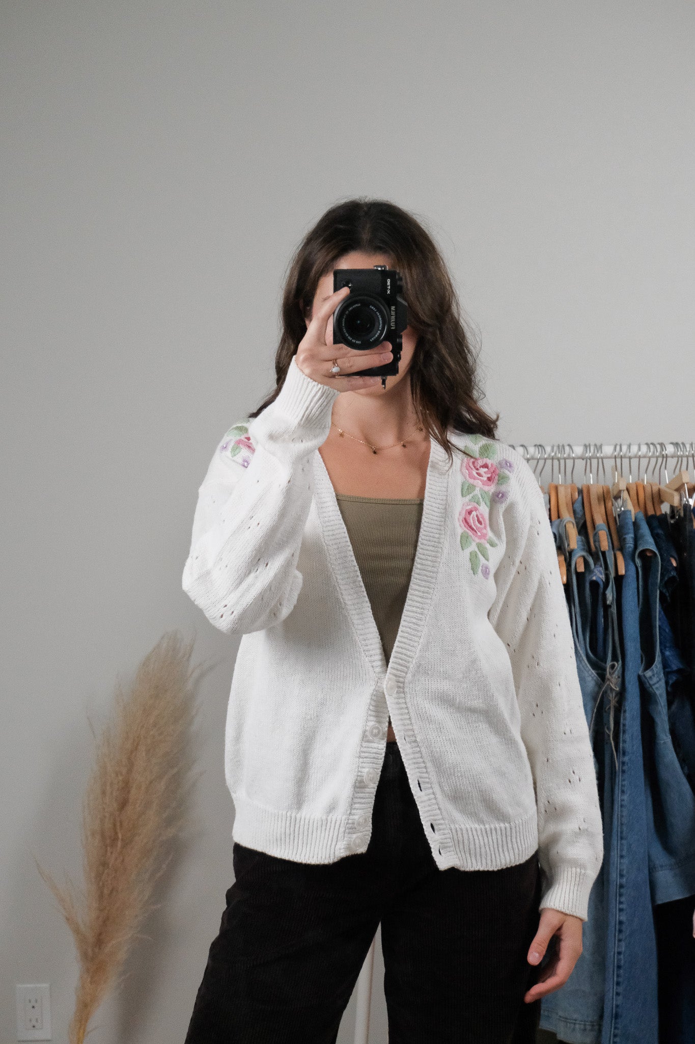 Vintage x Embroidered Cardigan (M)