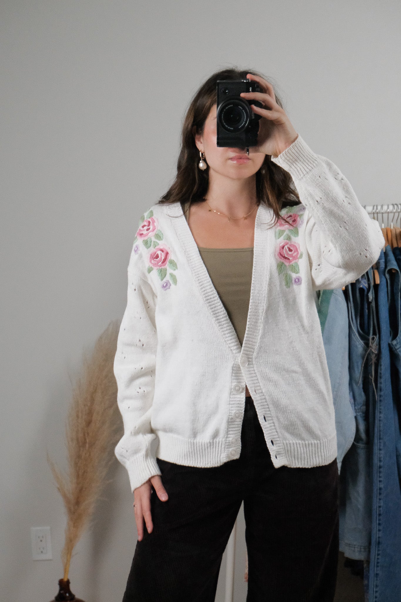 Vintage x Embroidered Cardigan (M)