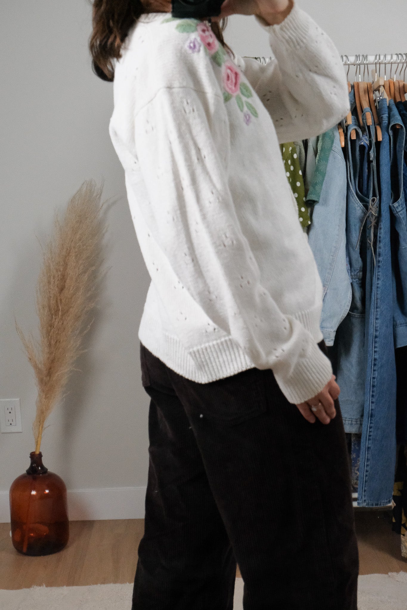 Vintage x Embroidered Cardigan (M)