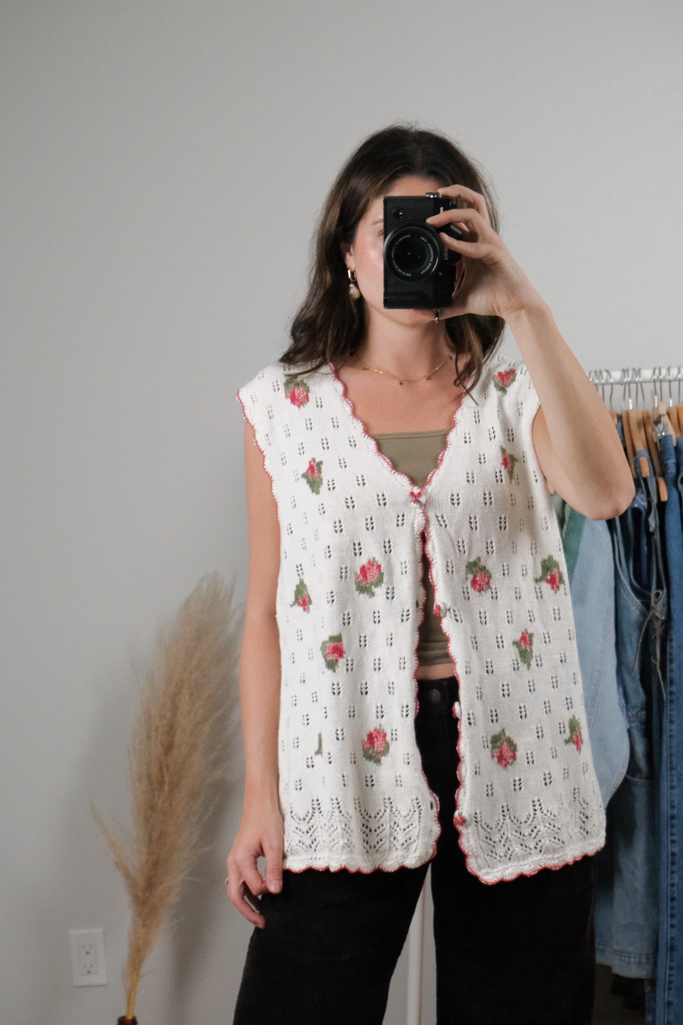Vintage x Hand Embroidered Knit Vest (L/XL)