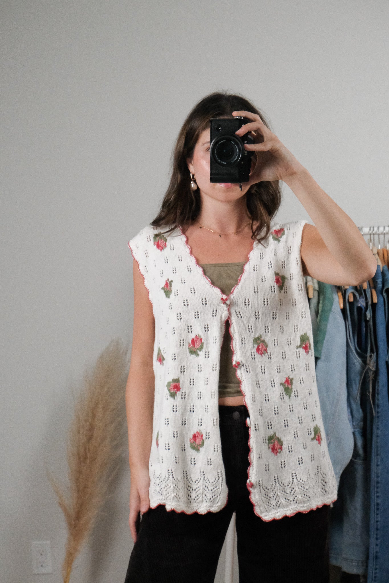 Vintage x Hand Embroidered Knit Vest (L/XL)