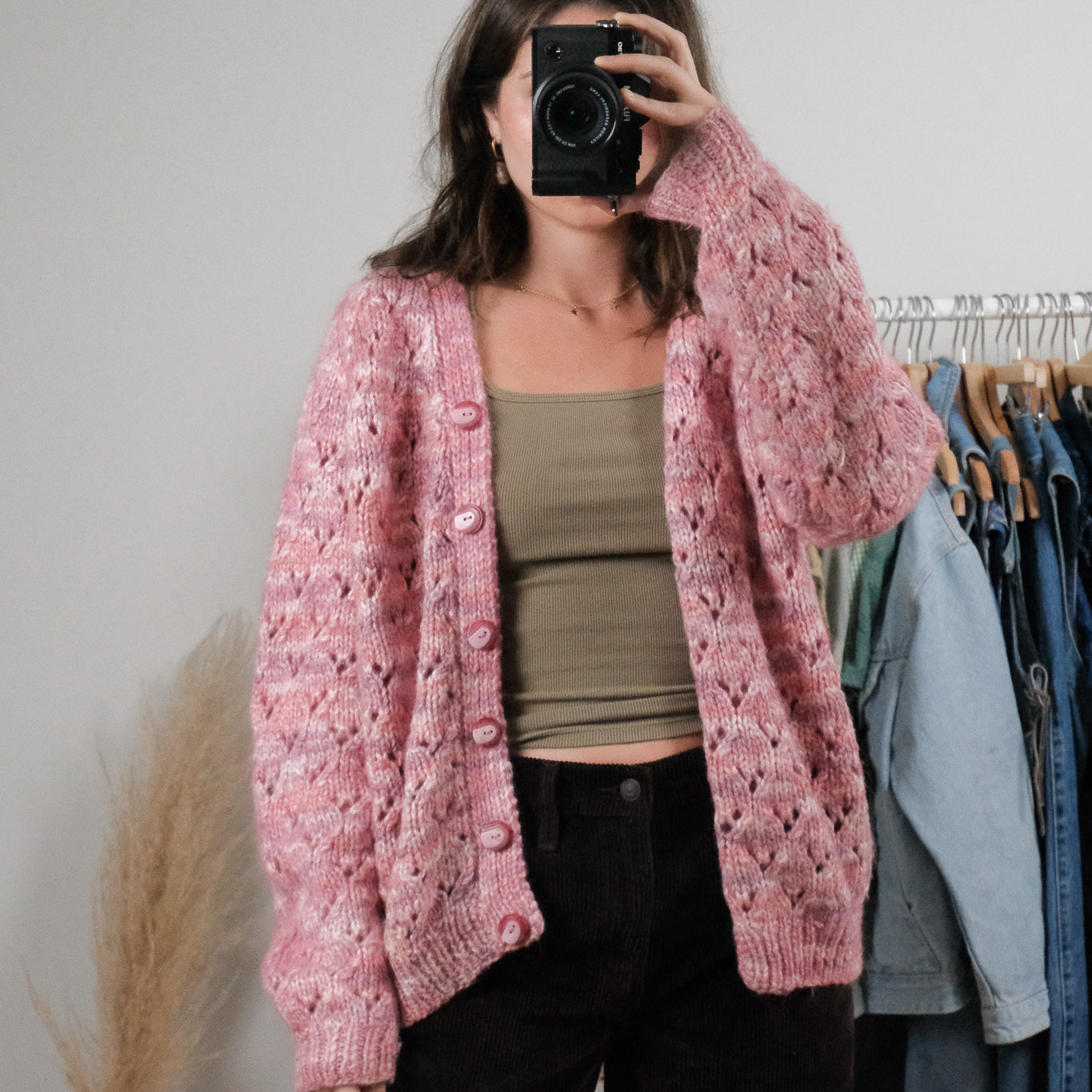 Vintage x Handknit Wool Blend Cardigan (S-L)