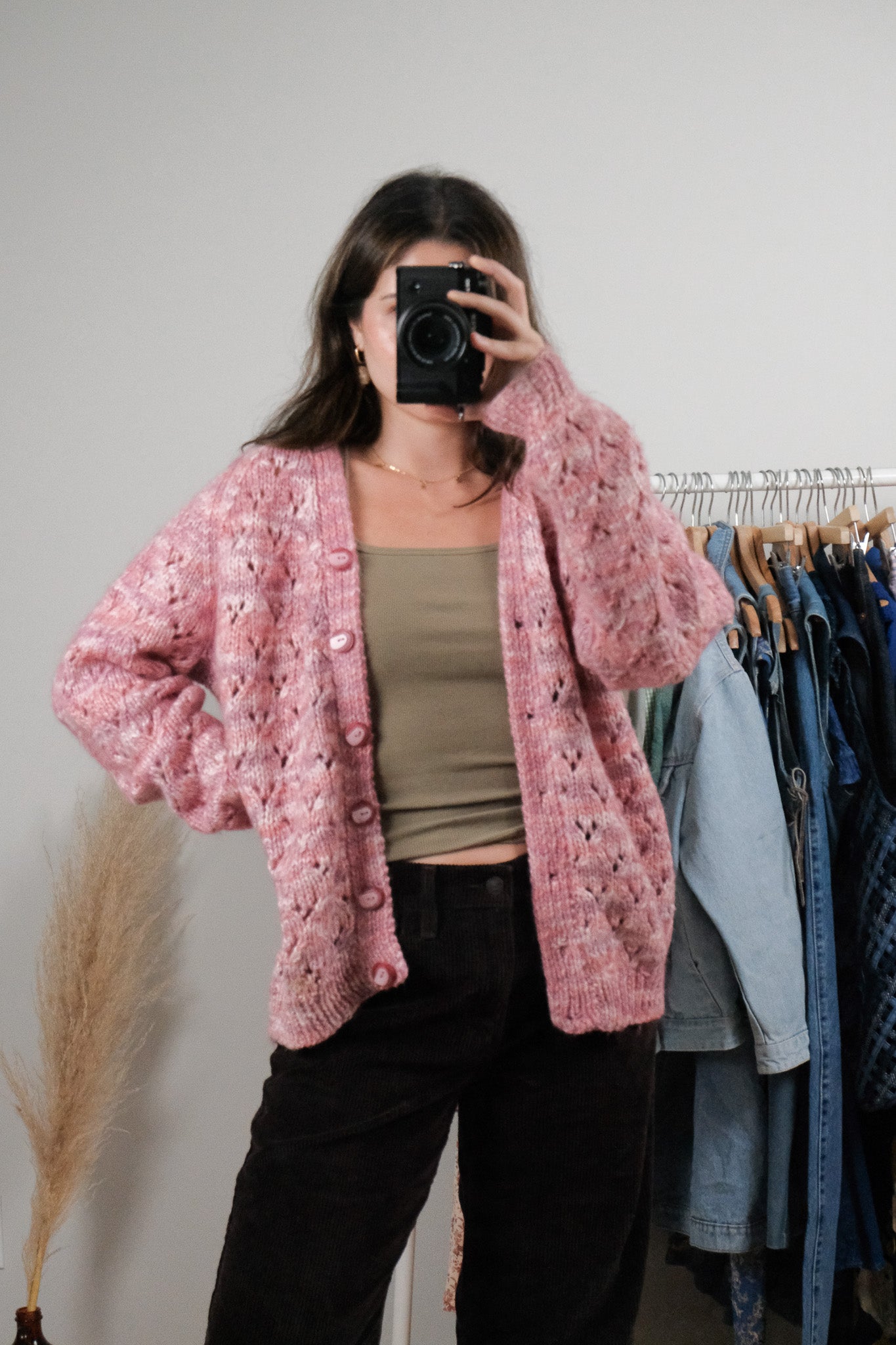 Vintage x Handknit Wool Blend Cardigan (S-L)