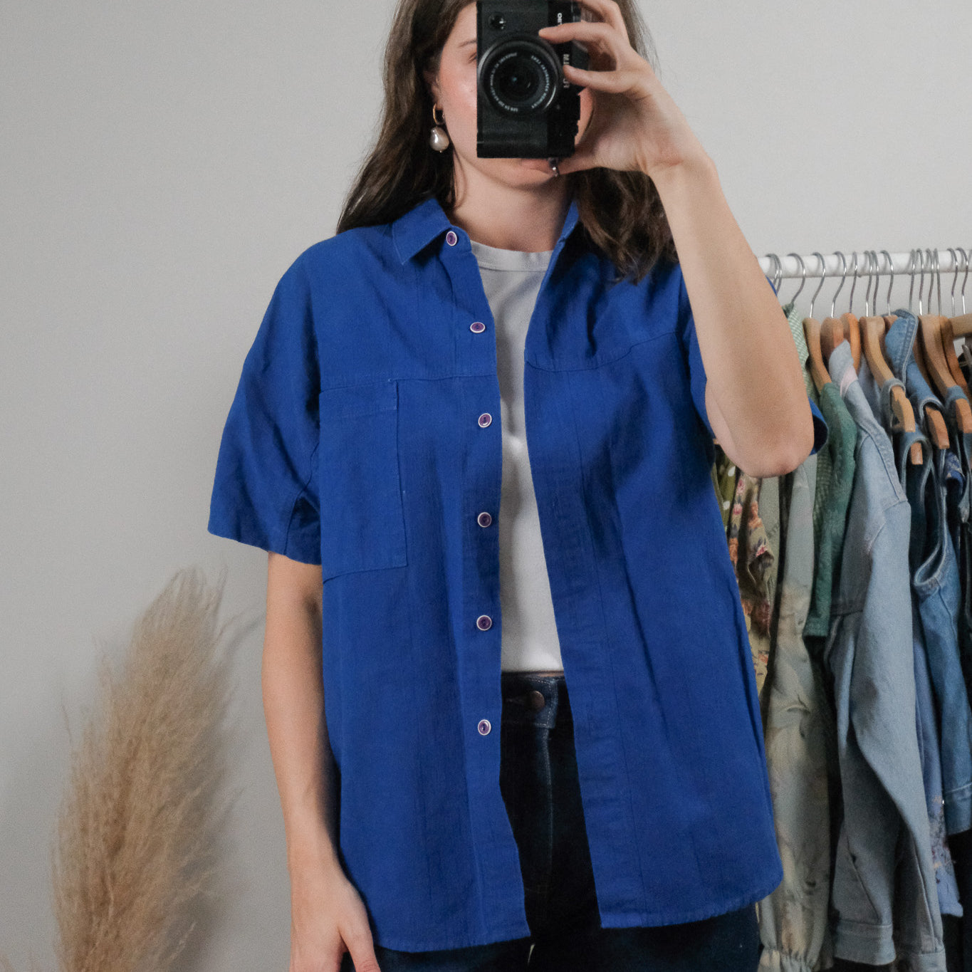 Made in Canada x Vintage x Cotton Short-Sleeve Knit (M)