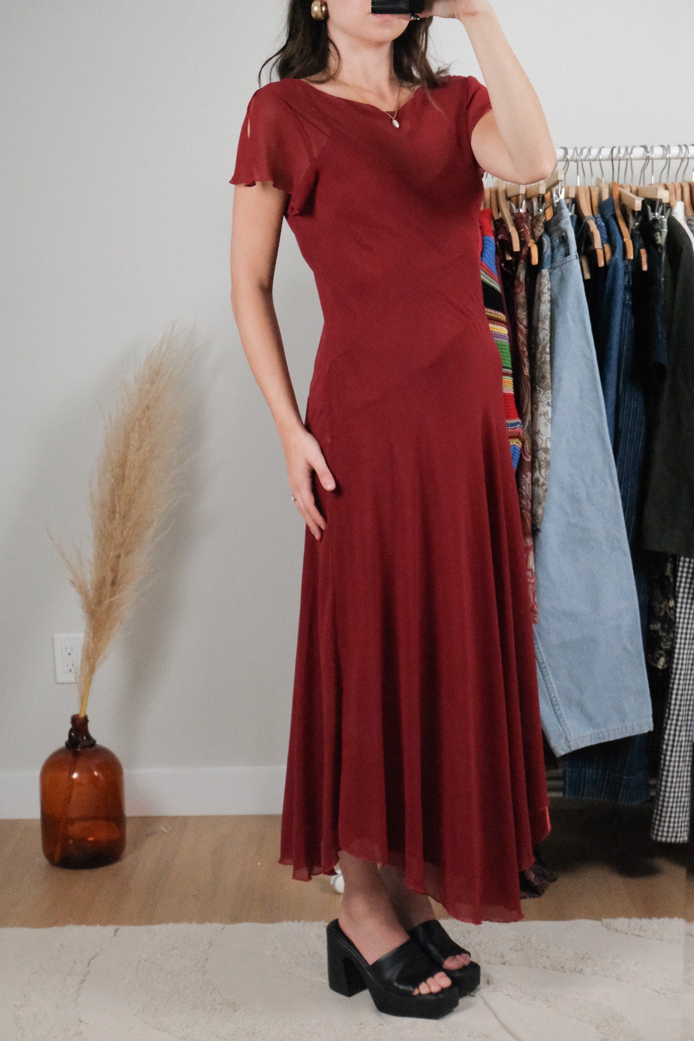 Vintage x Chiffon Maxi Dress (6)