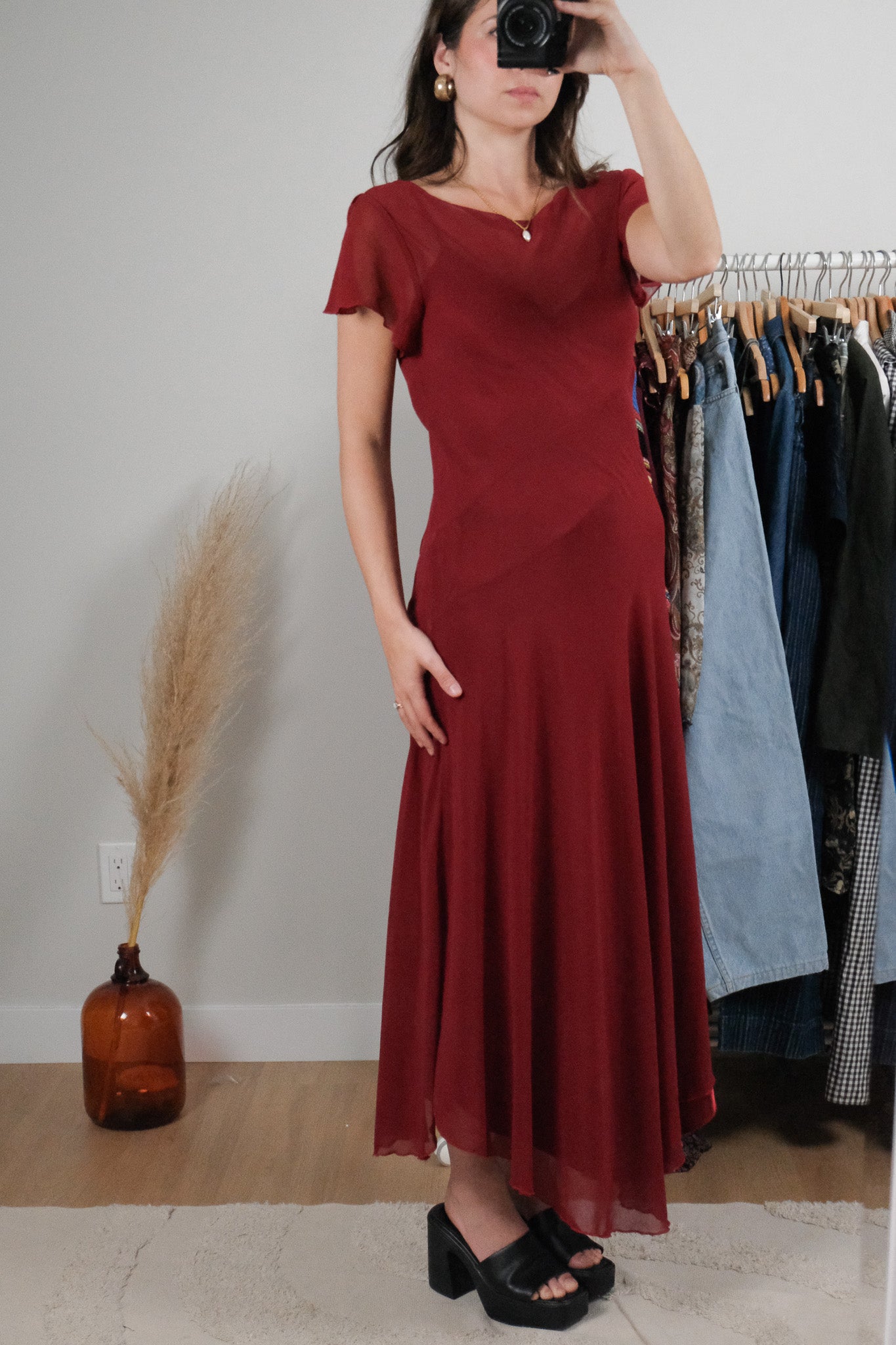 Vintage x Chiffon Maxi Dress (6)
