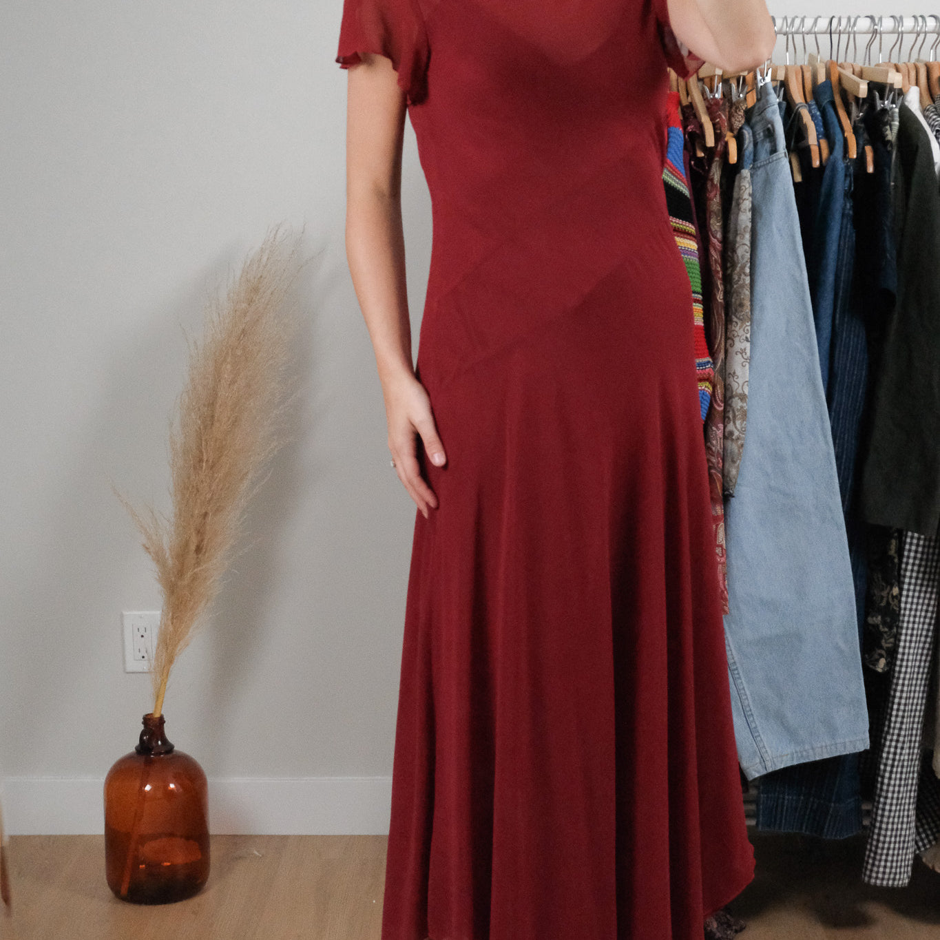 Vintage x Chiffon Maxi Dress (6)