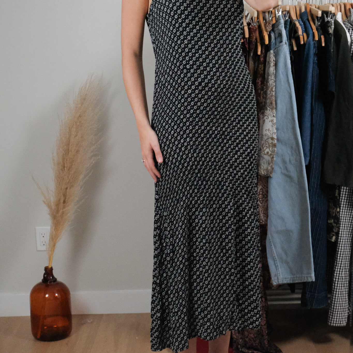 Vintage x Floral Maxi Dress (S)