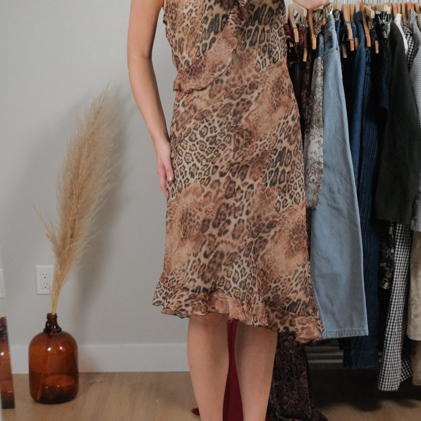 Made in Canada x Vintage x Animal Print Dress (12/14)