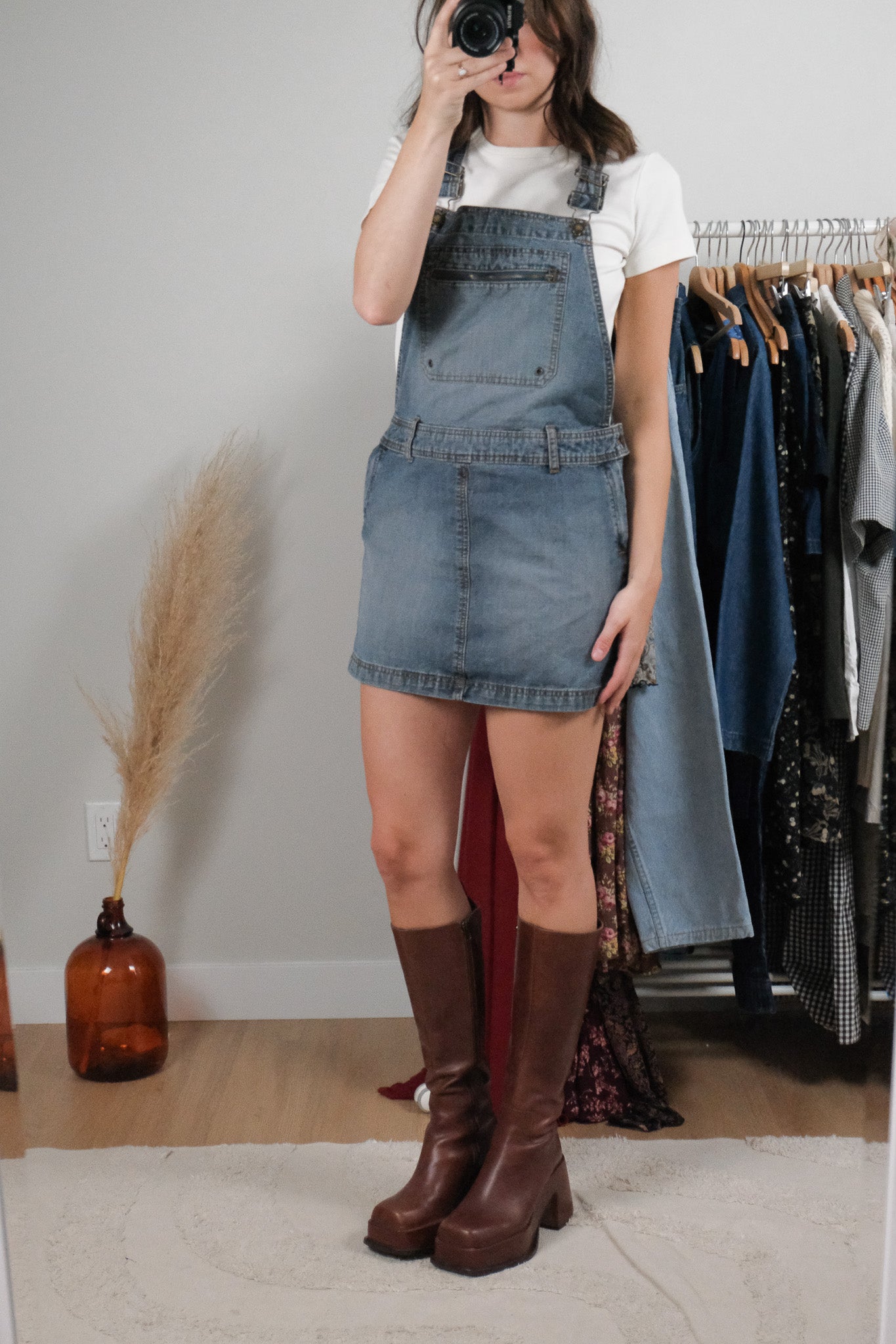 Vintage x Denim Overall Dress (XS/S)