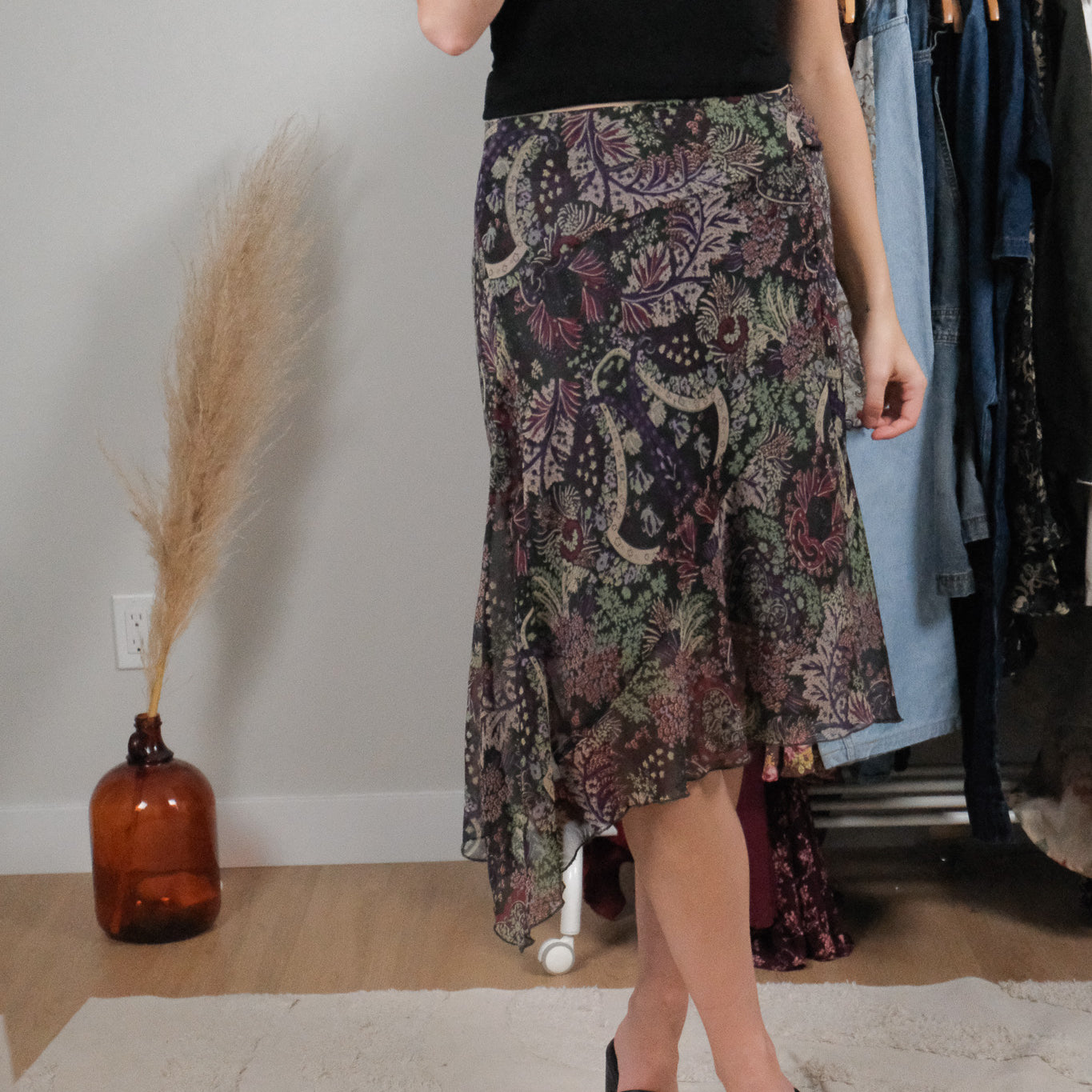 Vintage x Patterned Midi Skirt (6)