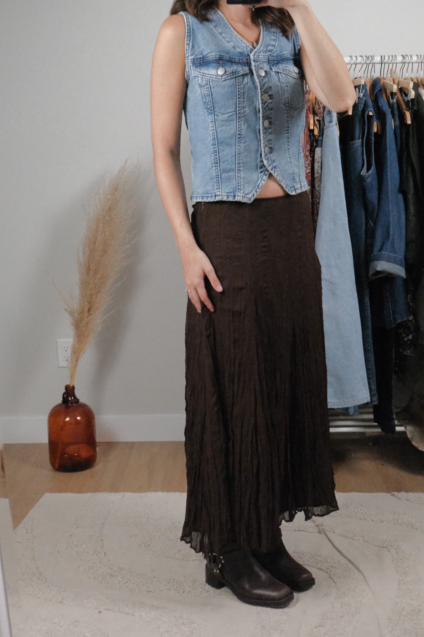 Vintage x Crinkle Chiffon Maxi Skirt (10)