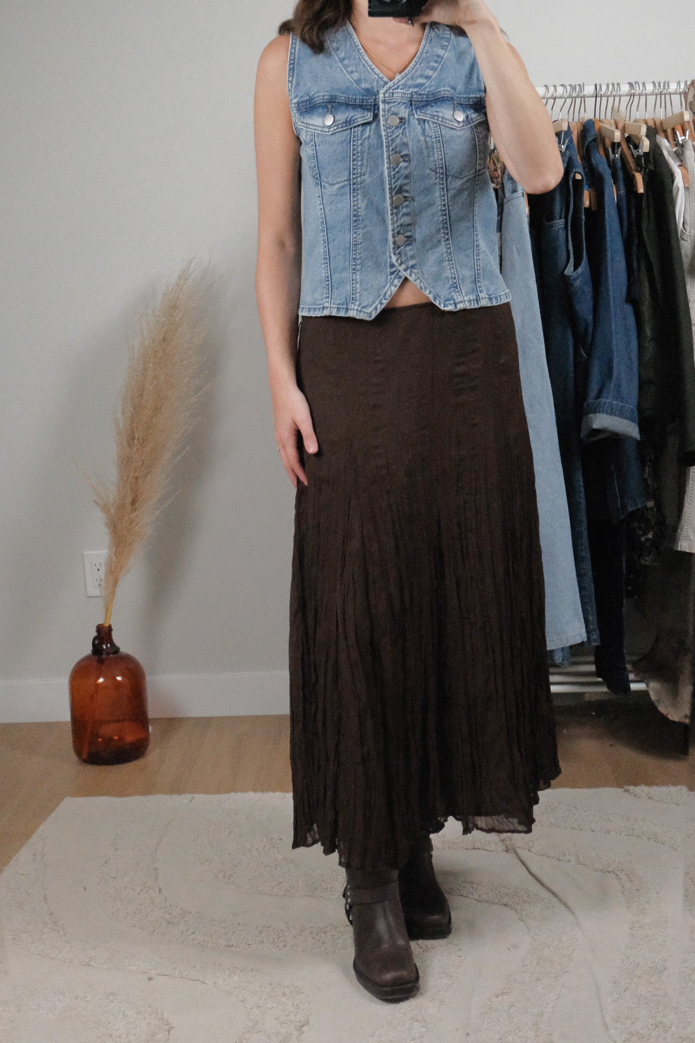 Vintage x Crinkle Chiffon Maxi Skirt (10)