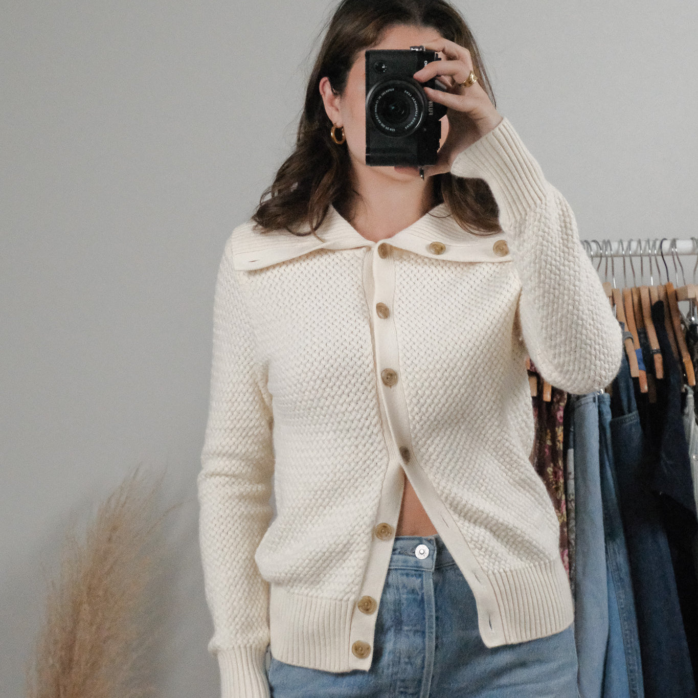 Vintage x Cotton/Wool/Angora Knit Sweater (S)
