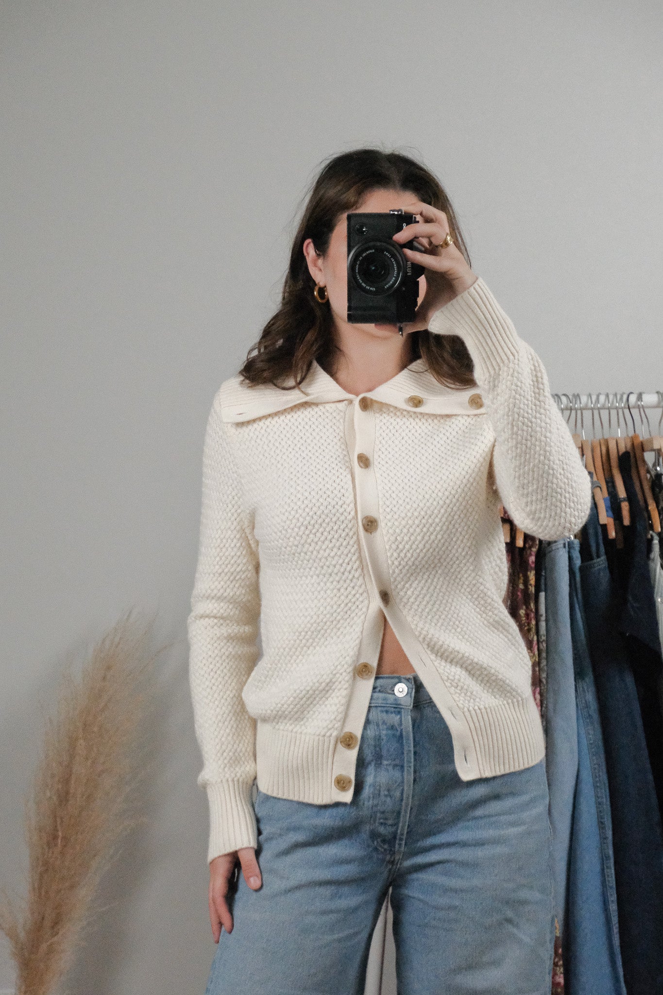 Vintage x Cotton/Wool/Angora Knit Sweater (S)