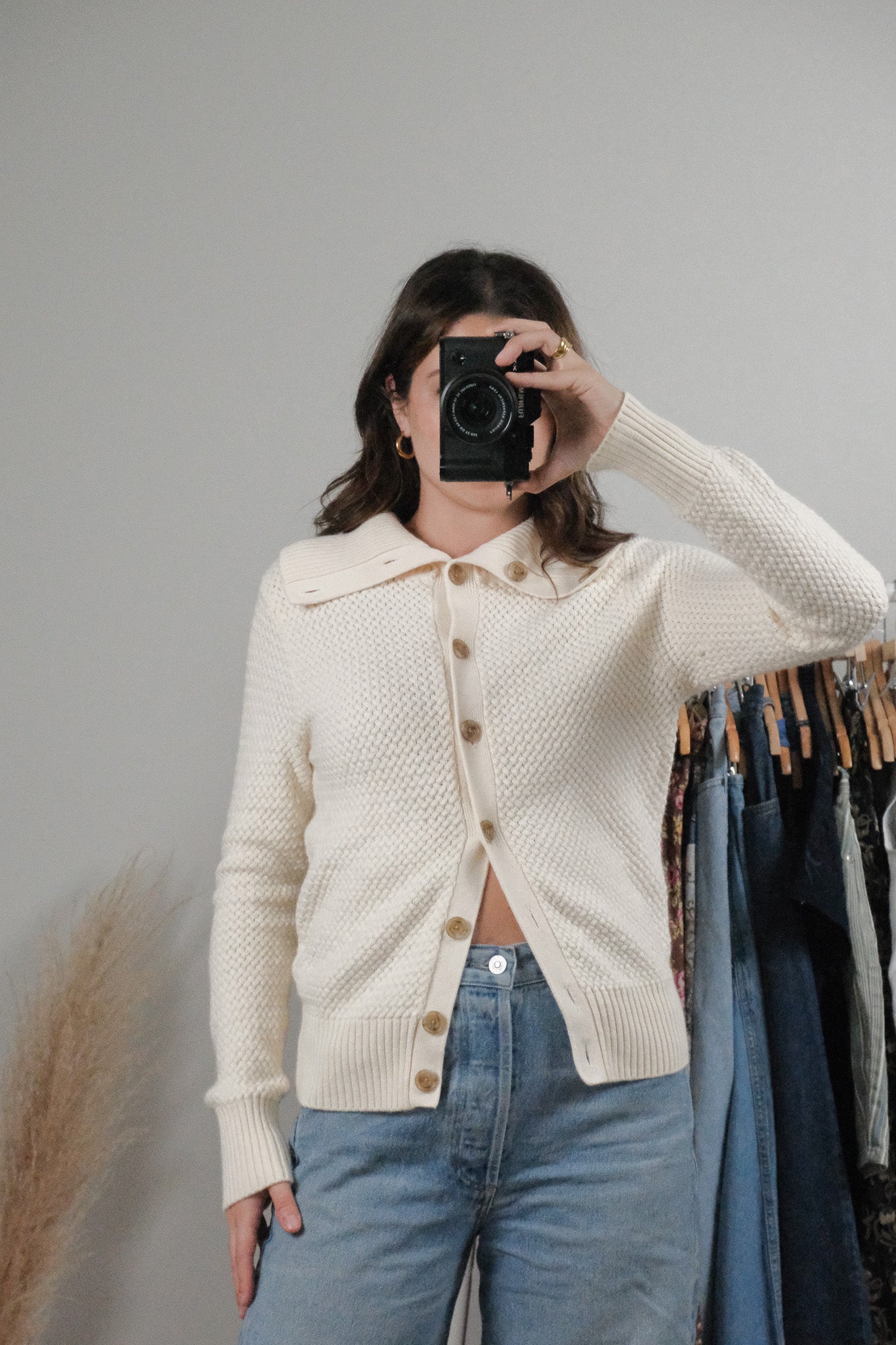 Vintage x Cotton/Wool/Angora Knit Sweater (S)