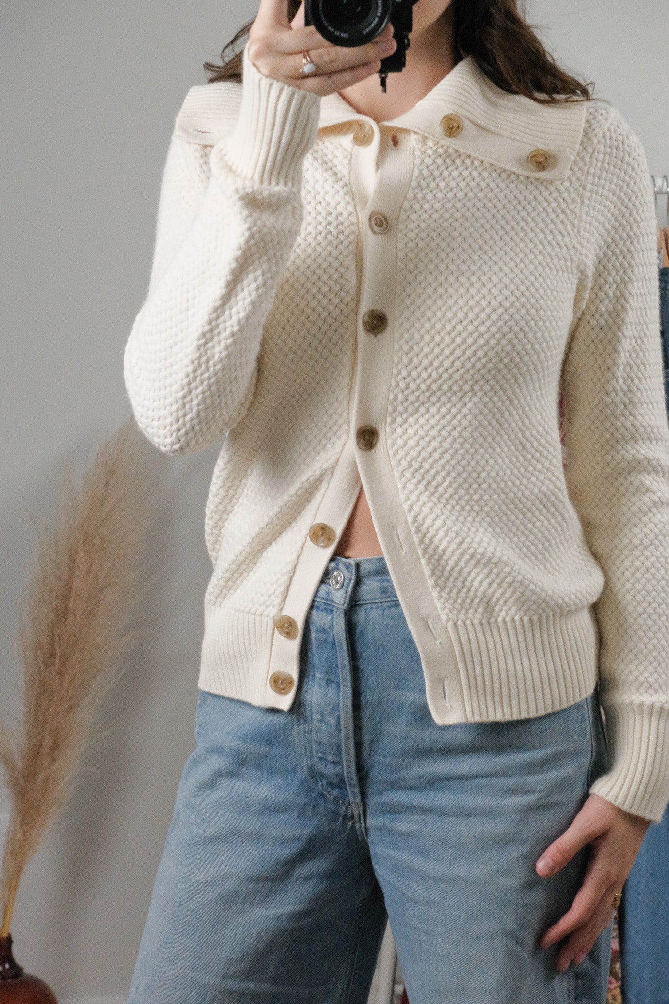 Vintage x Cotton/Wool/Angora Knit Sweater (S)