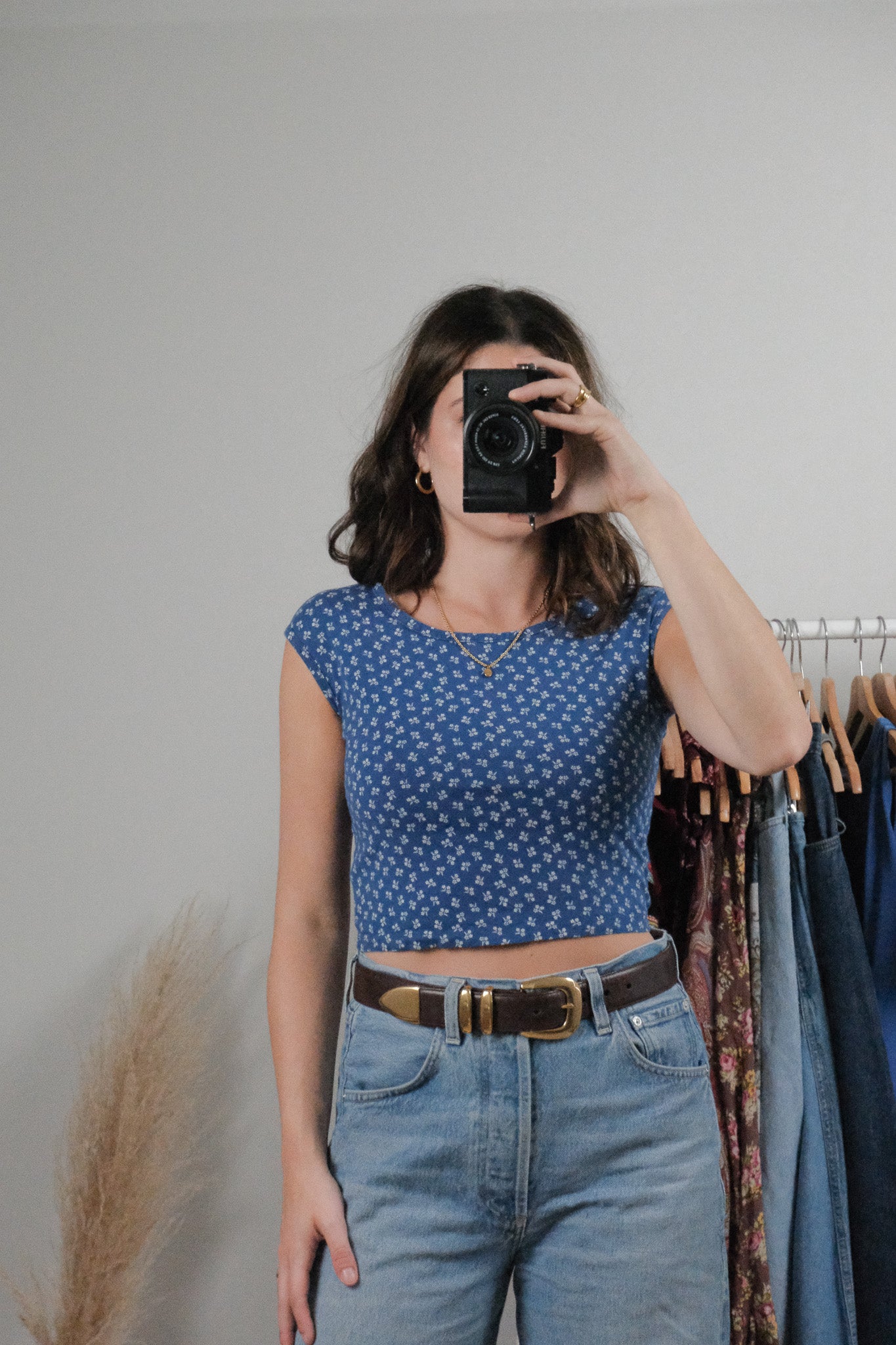 Vintage x Cotton Ralph Lauren Floral Cropped Top (XS)