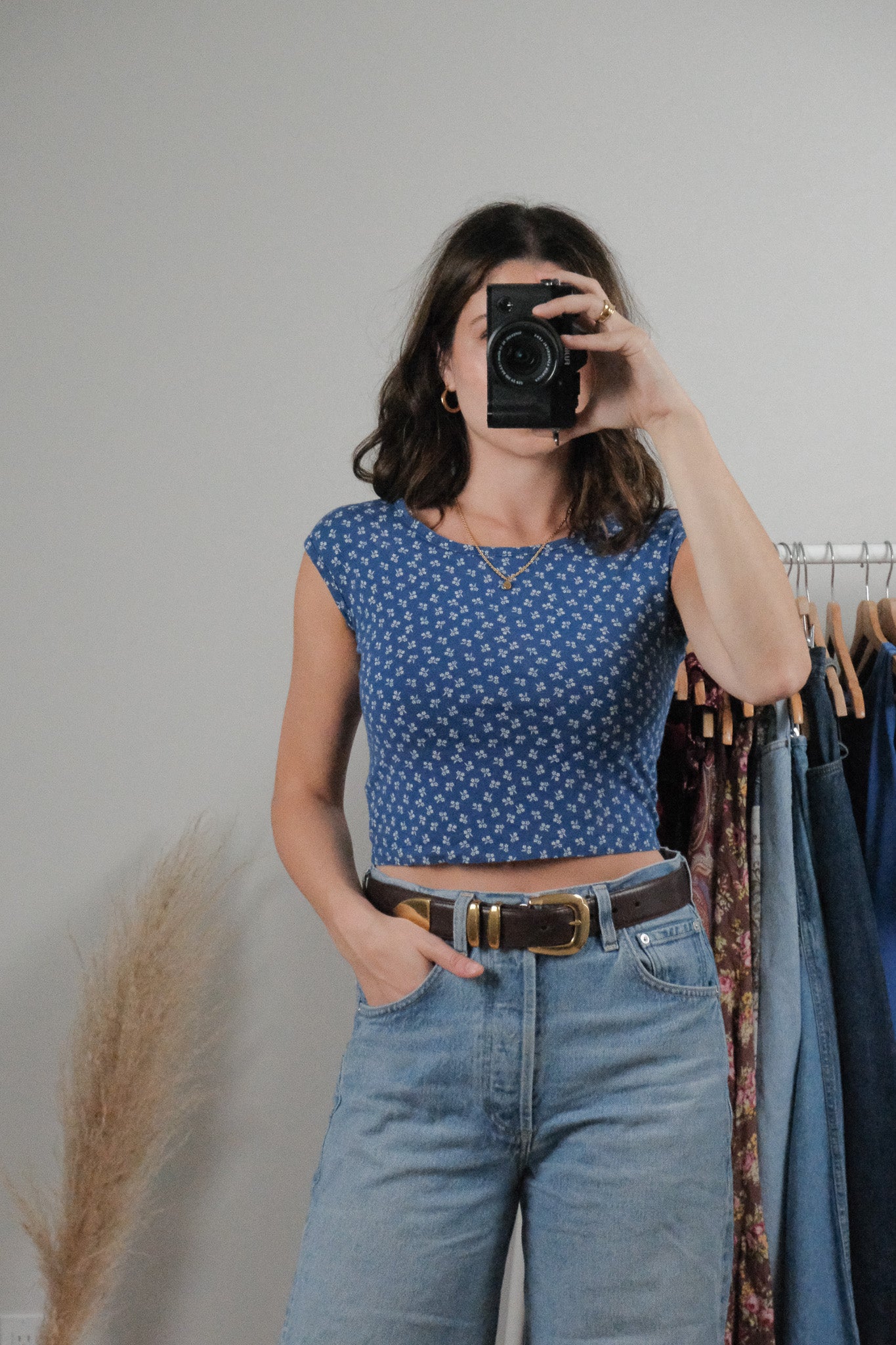 Vintage x Cotton Ralph Lauren Floral Cropped Top (XS)