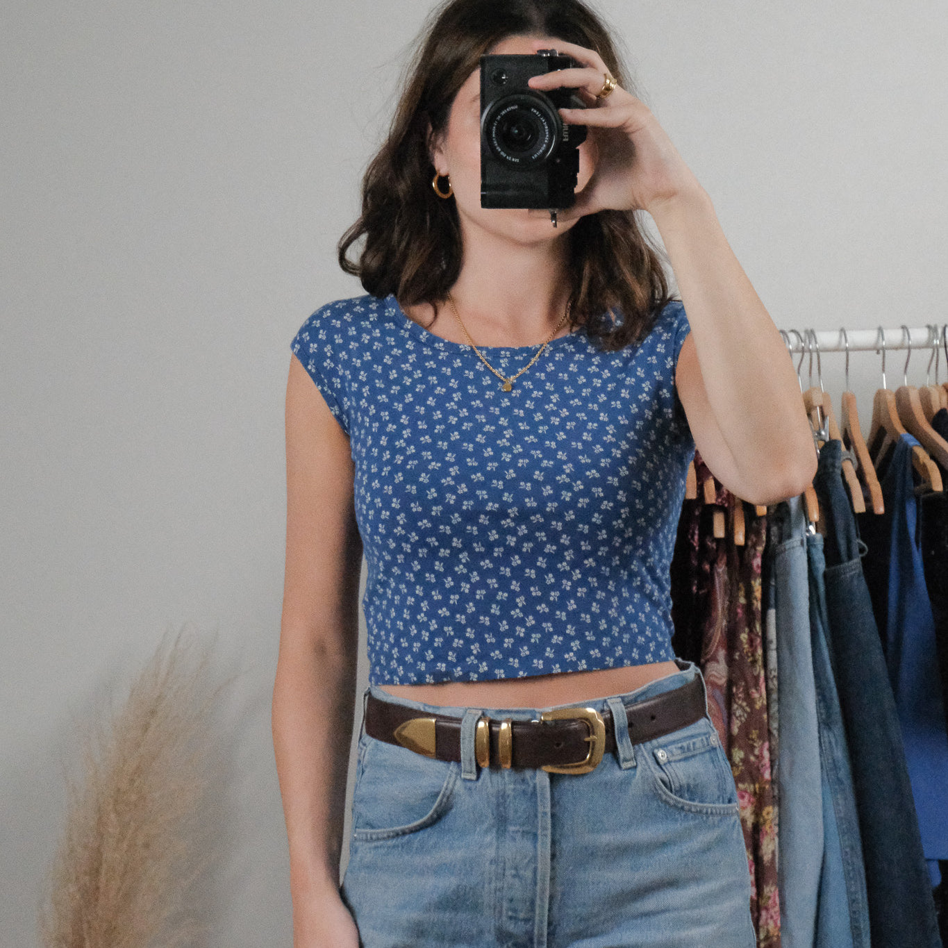 Vintage x Cotton Ralph Lauren Floral Cropped Top (XS)