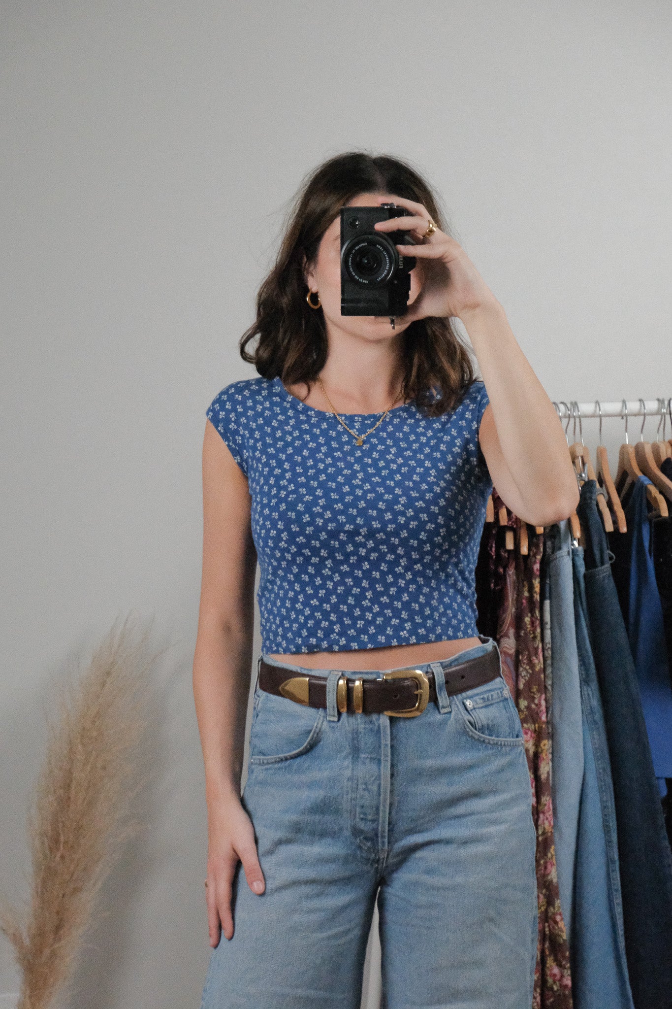 Vintage x Cotton Ralph Lauren Floral Cropped Top (XS)