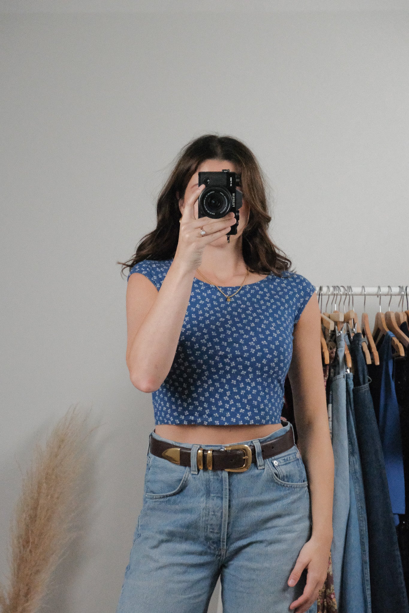 Vintage x Cotton Ralph Lauren Floral Cropped Top (XS)