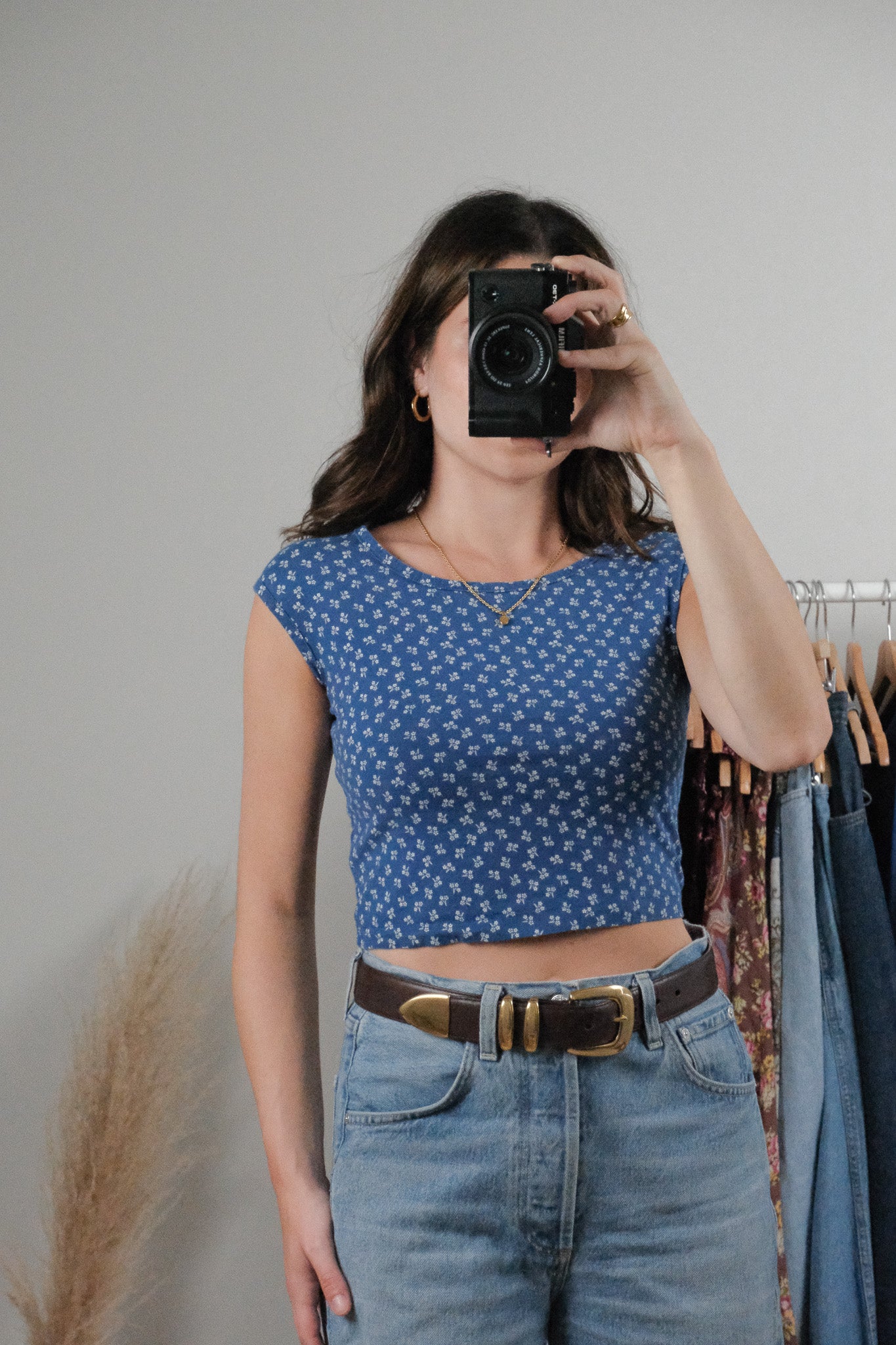 Vintage x Cotton Ralph Lauren Floral Cropped Top (XS)