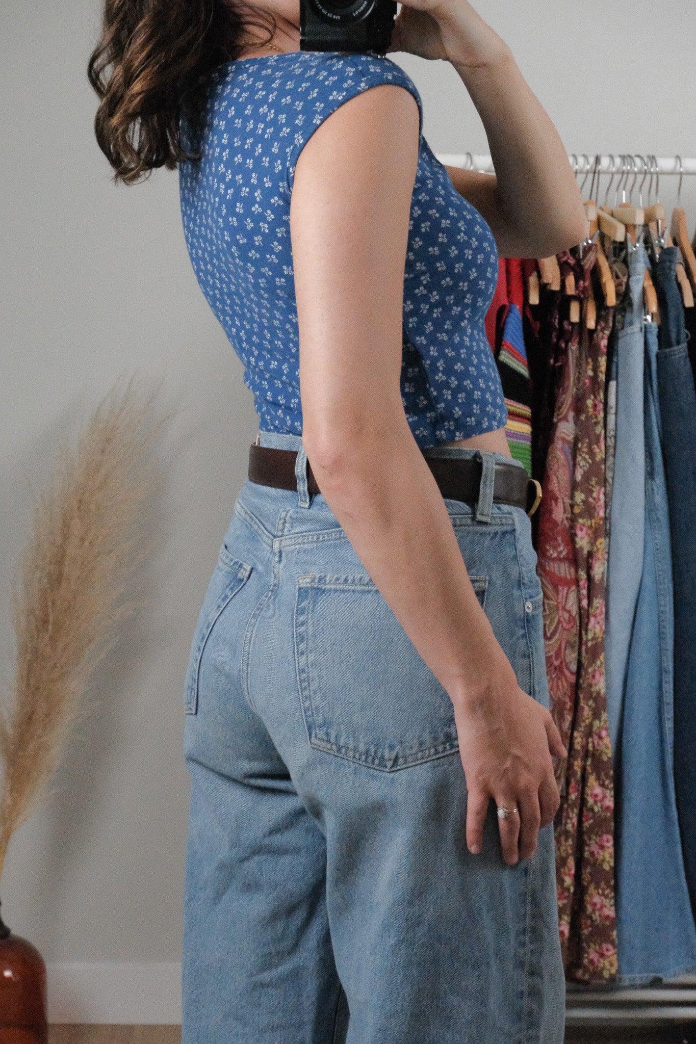 Vintage x Cotton Ralph Lauren Floral Cropped Top (XS)