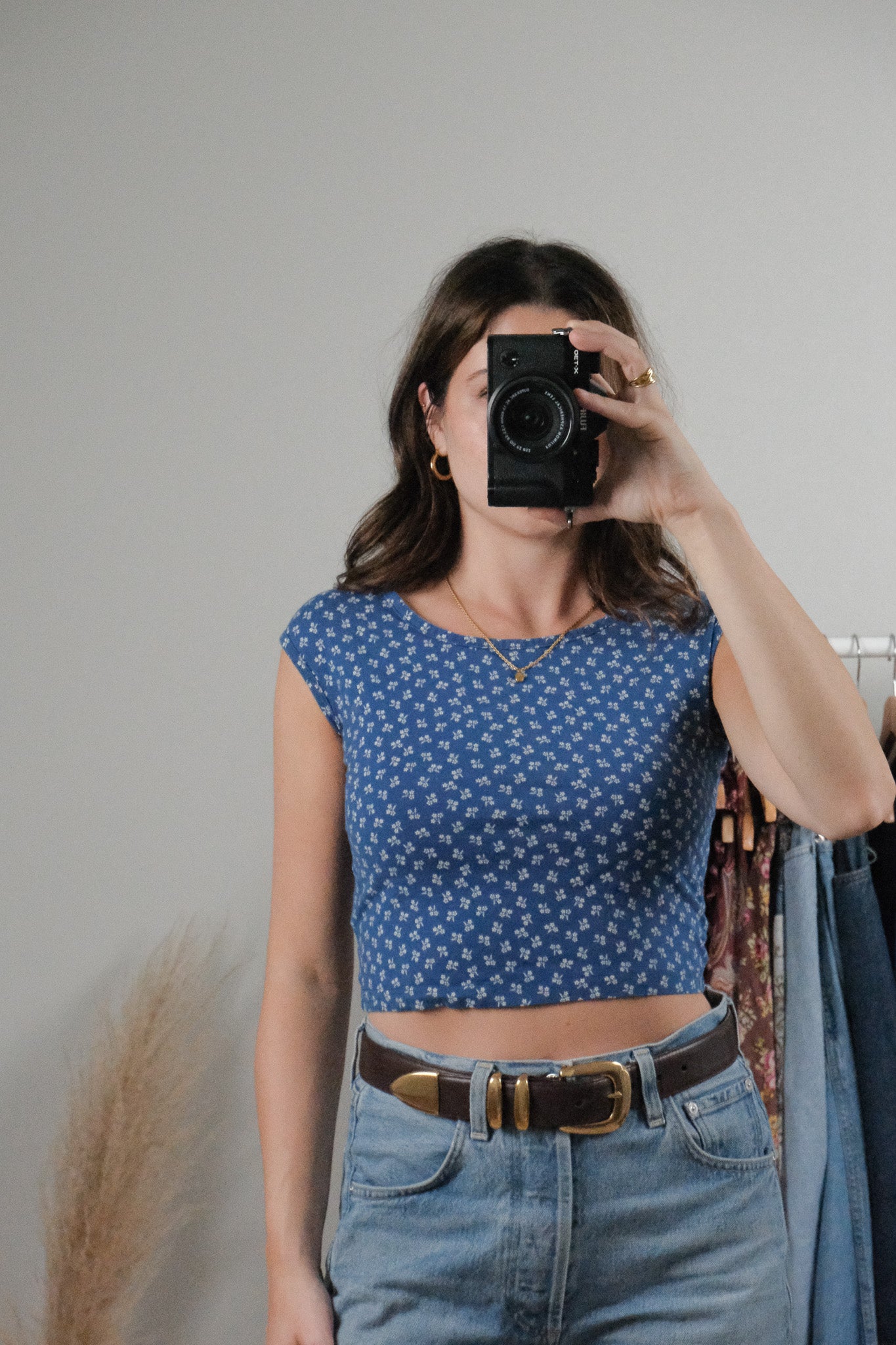 Vintage x Cotton Ralph Lauren Floral Cropped Top (XS)