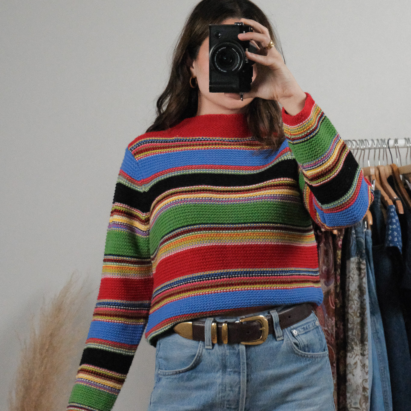 Vintage x Wool Blend Striped Sweater (S)