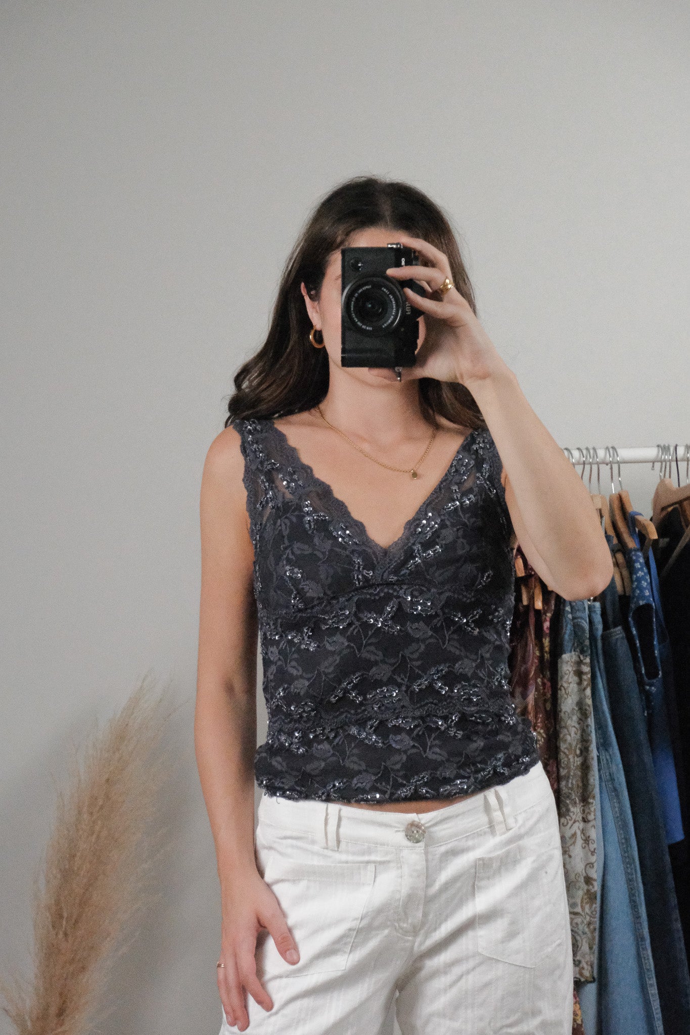 Vintage x Beaded Sequence Tank (XS/S)